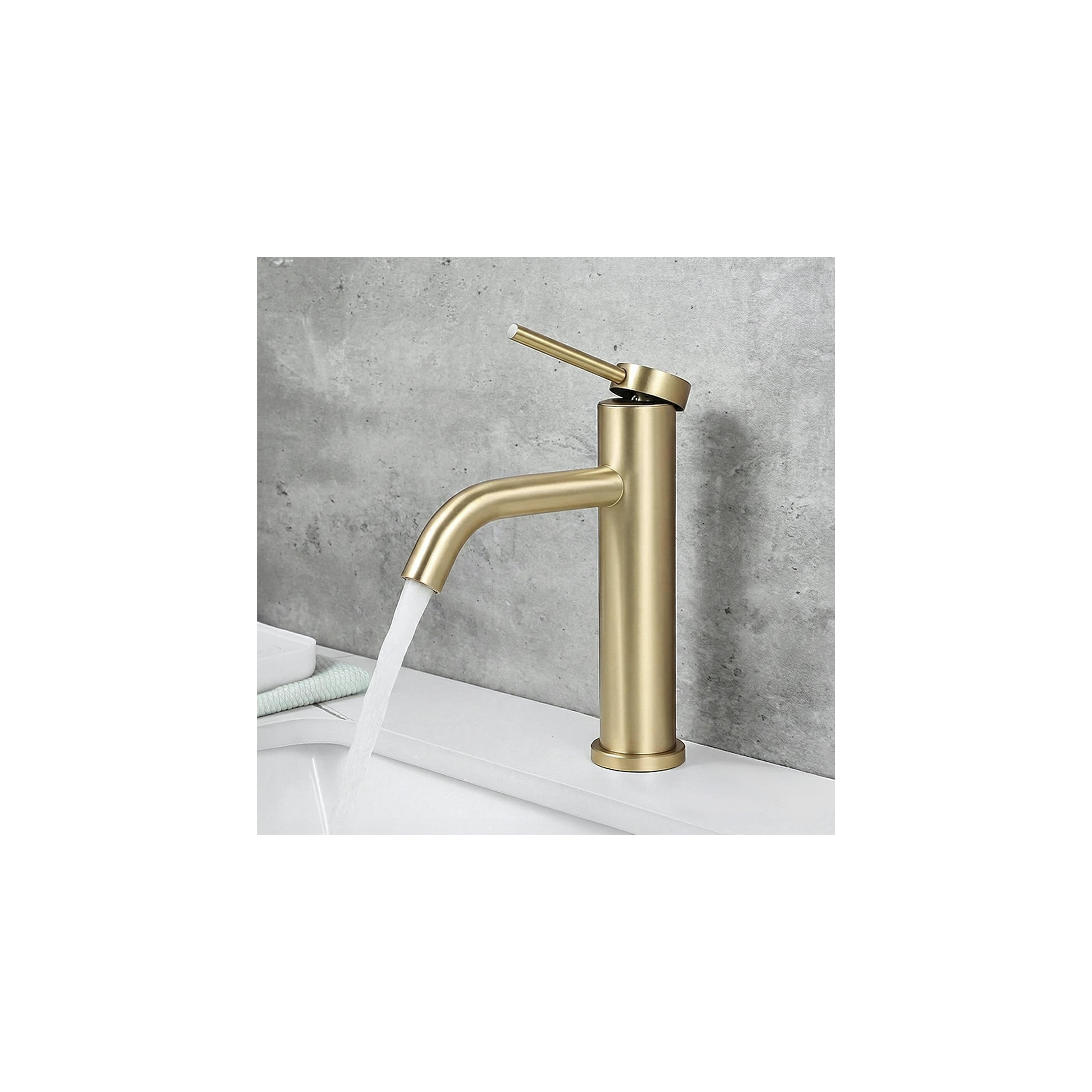 Βρύση λεκάνης REA CLIF GOLD BRUSHED LOW