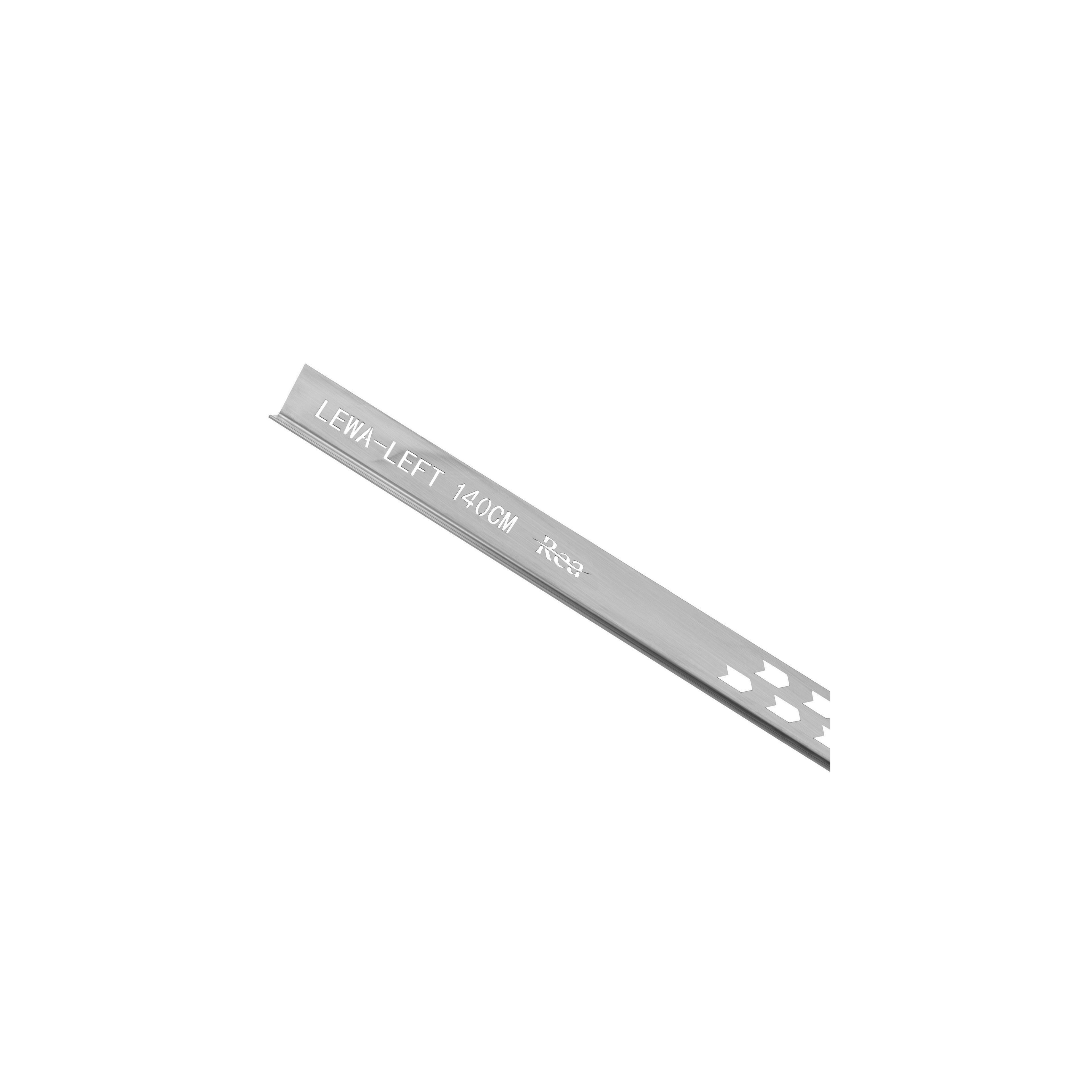Profilé de chute latéral pour receveur de douche 140cm Brush nickel