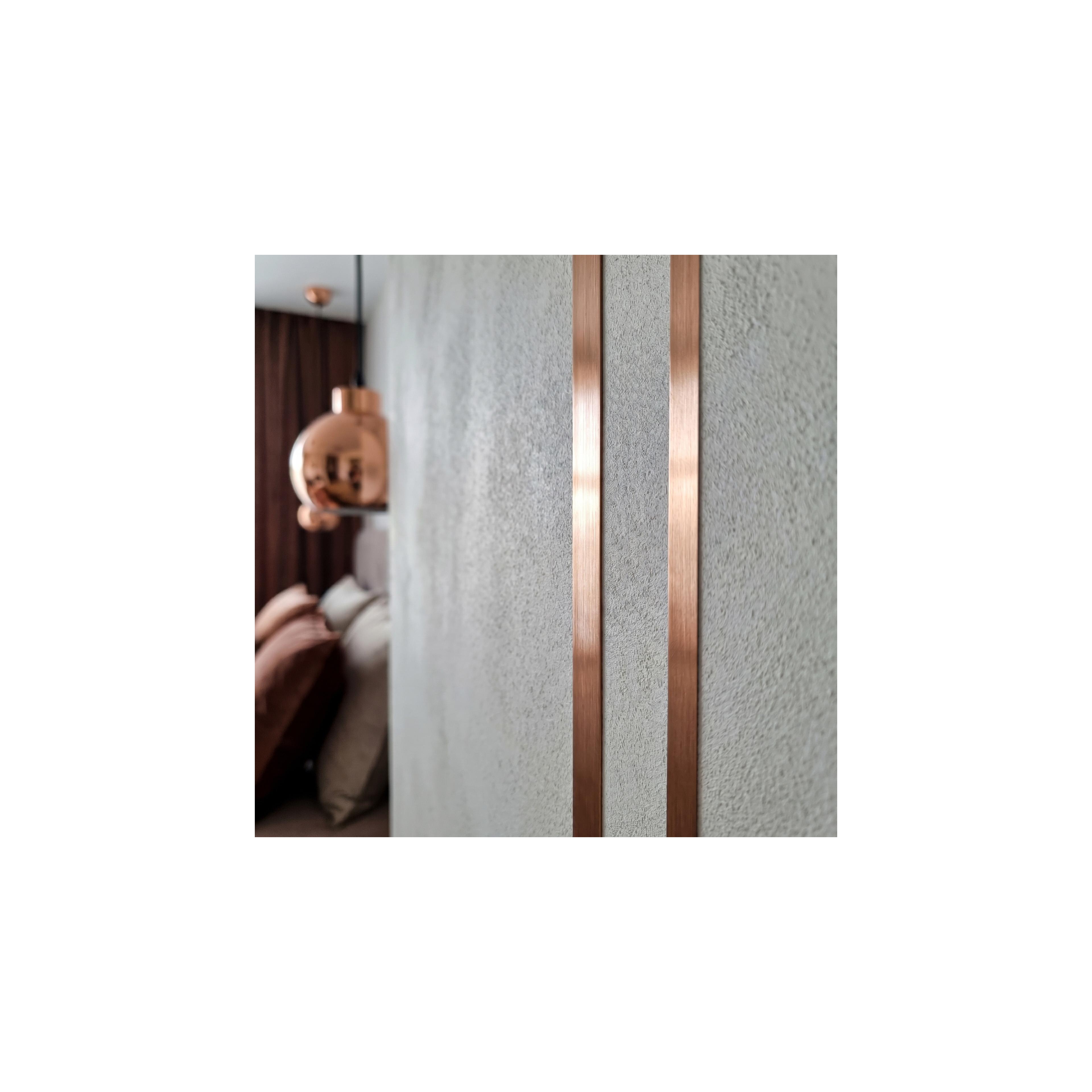 Self-adhesive decorative trim Rea P14454A 2cm Brush Copper