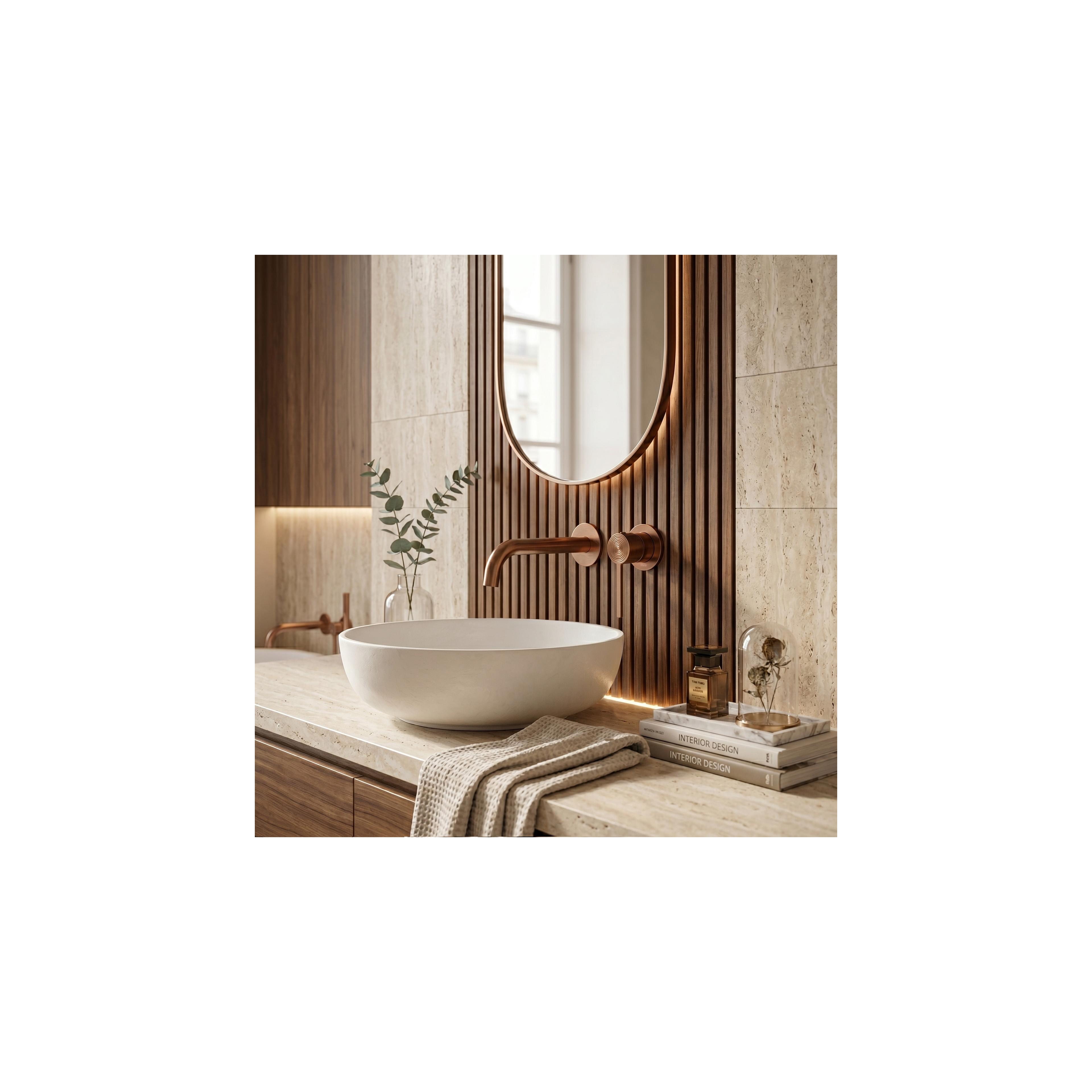 Inbyggd tvättställsblandare Rea Foster Brush Copper