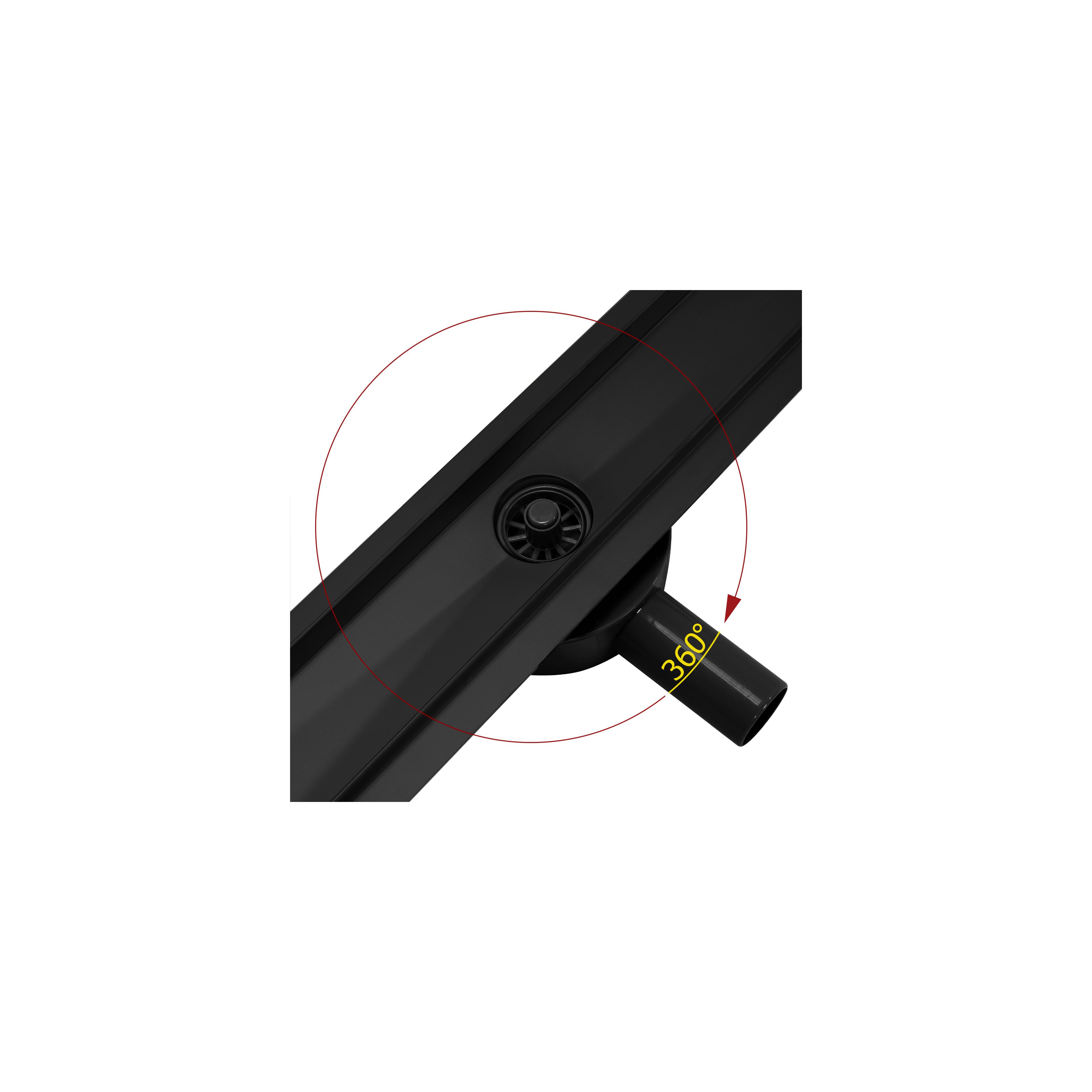 Linear drainage REA PURE NEO PRO black matt 90