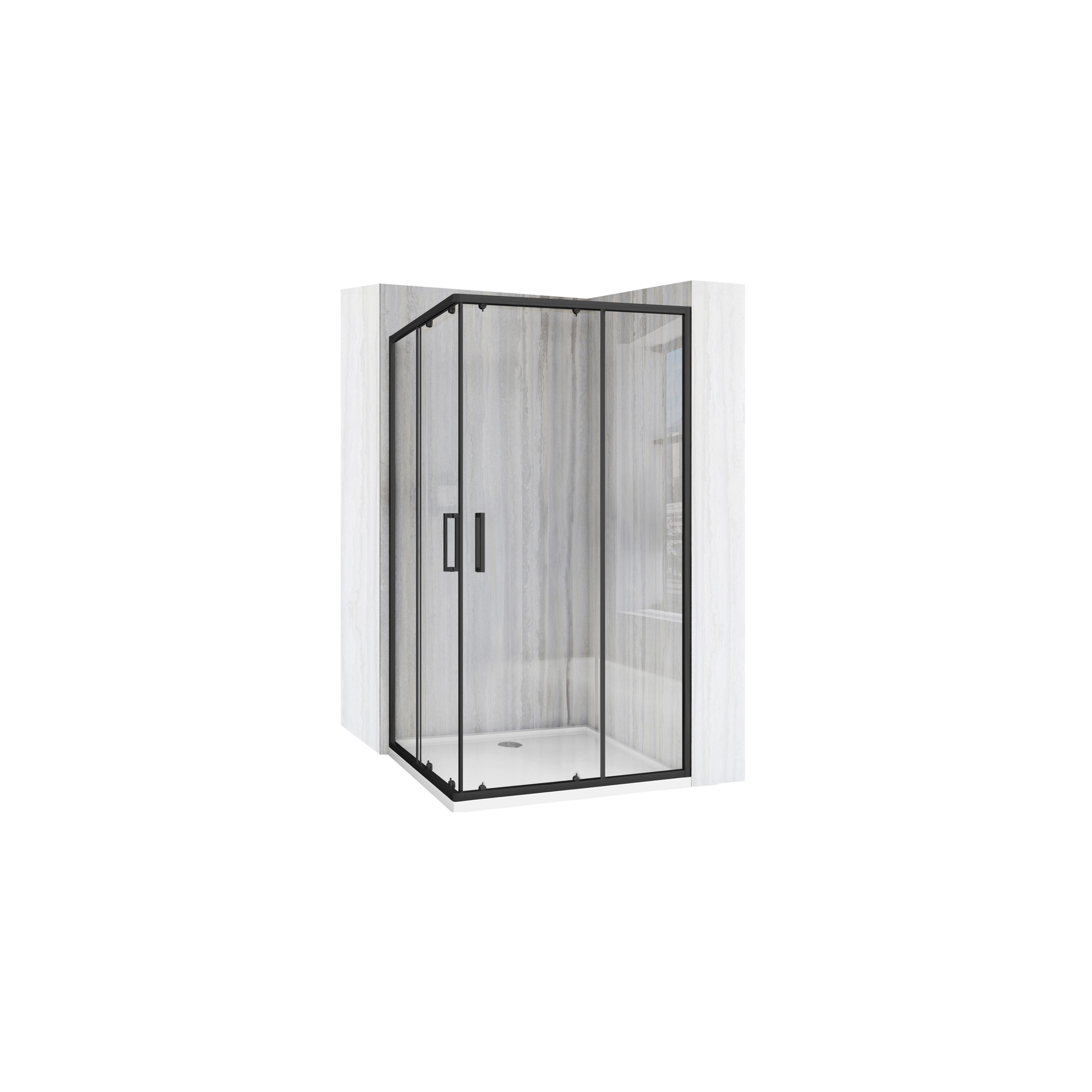 Cabine de douche Rea City 80x100 Black