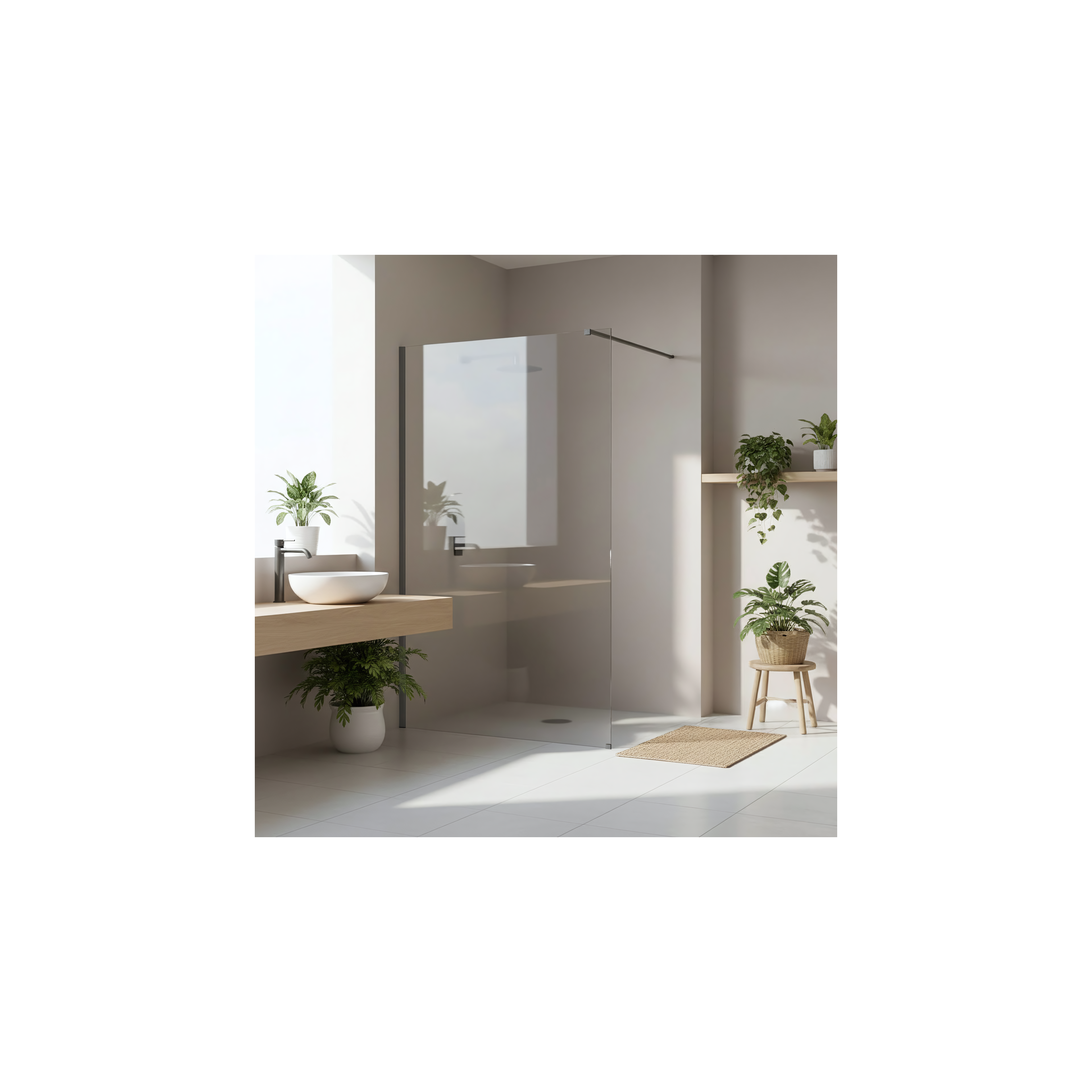 Paroi de douche Rea Flexi Transparent / Titan 120