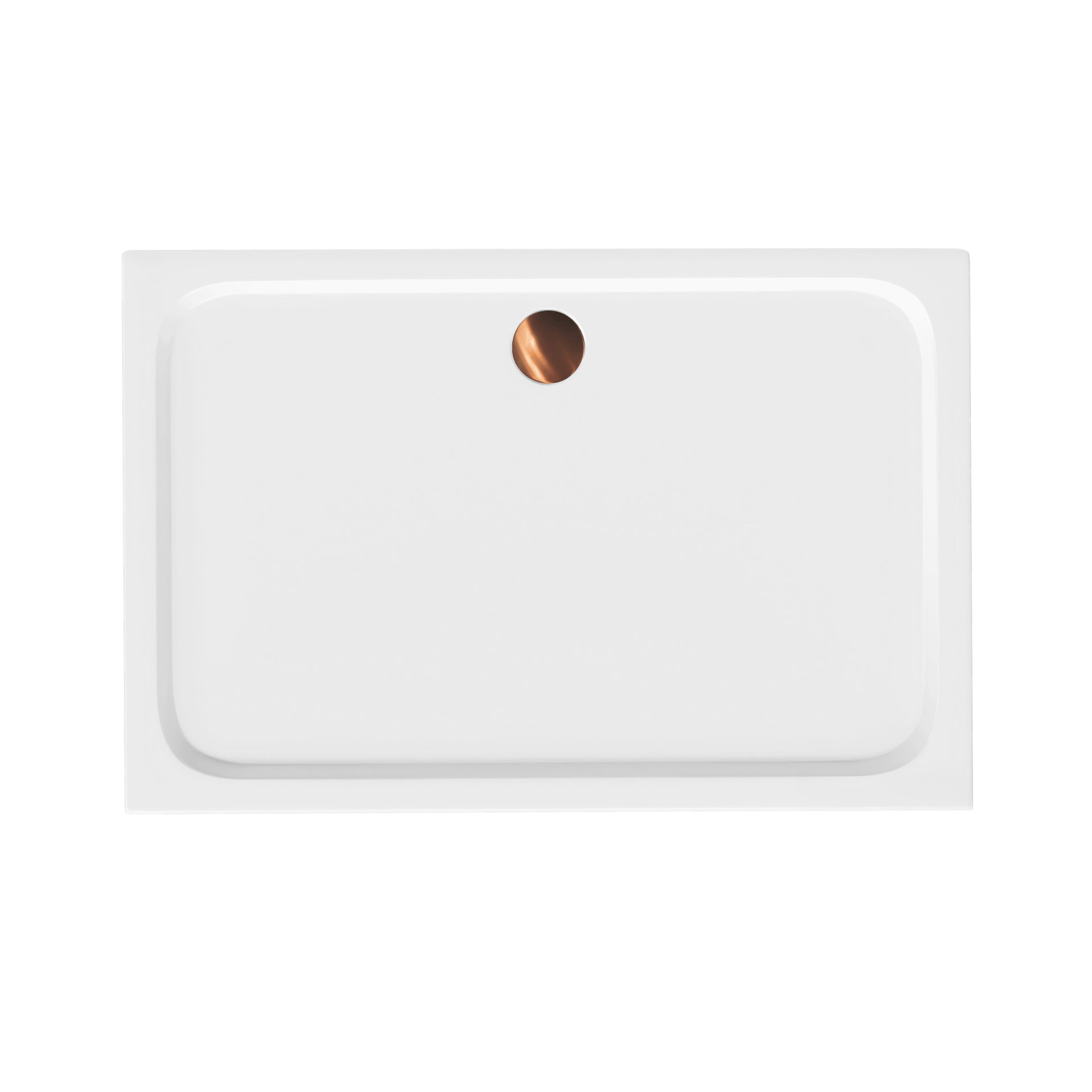 shower tray Rea Belmond White 80x100 Brush Copper