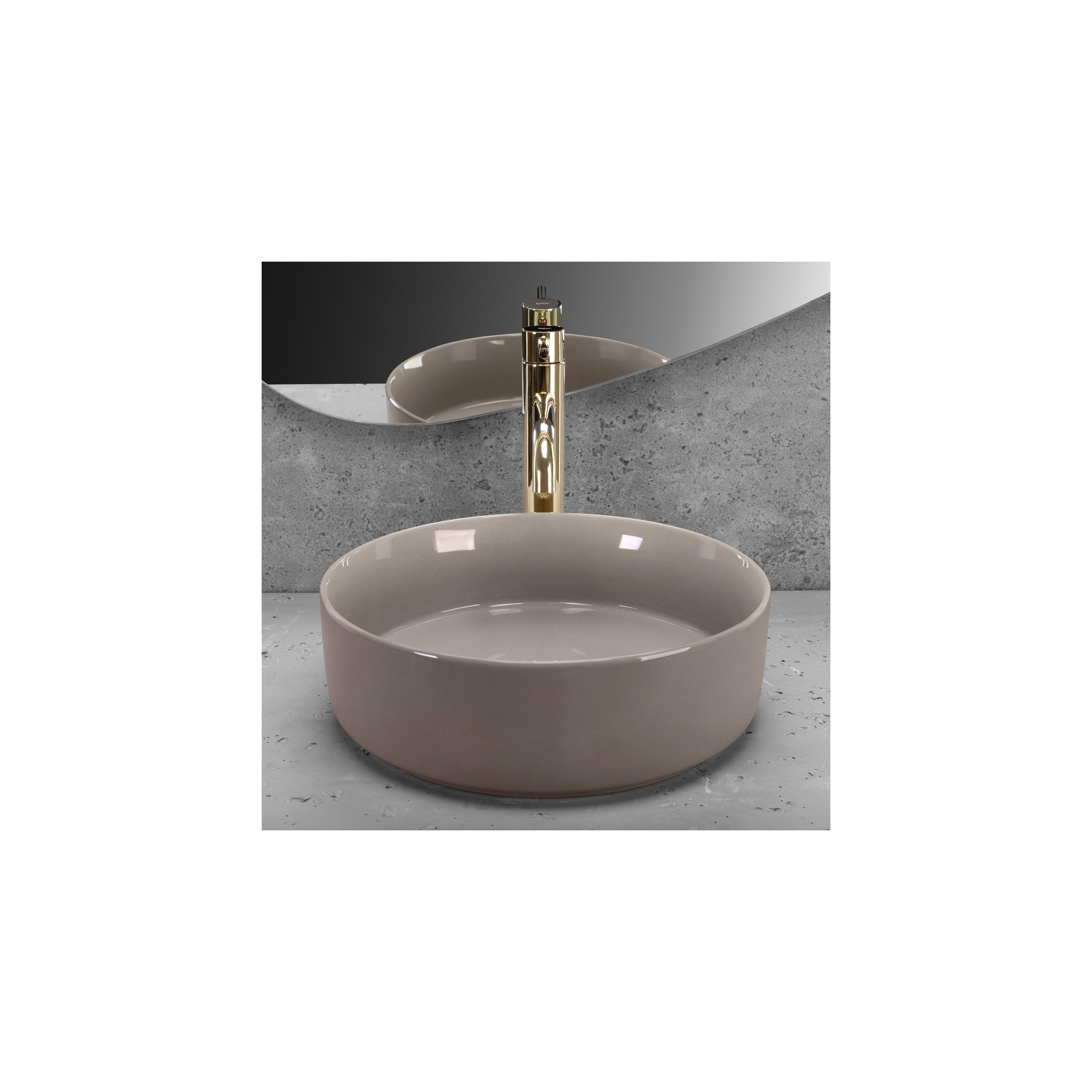 Umywalka nablatowa Rea Sami Beige Shiny