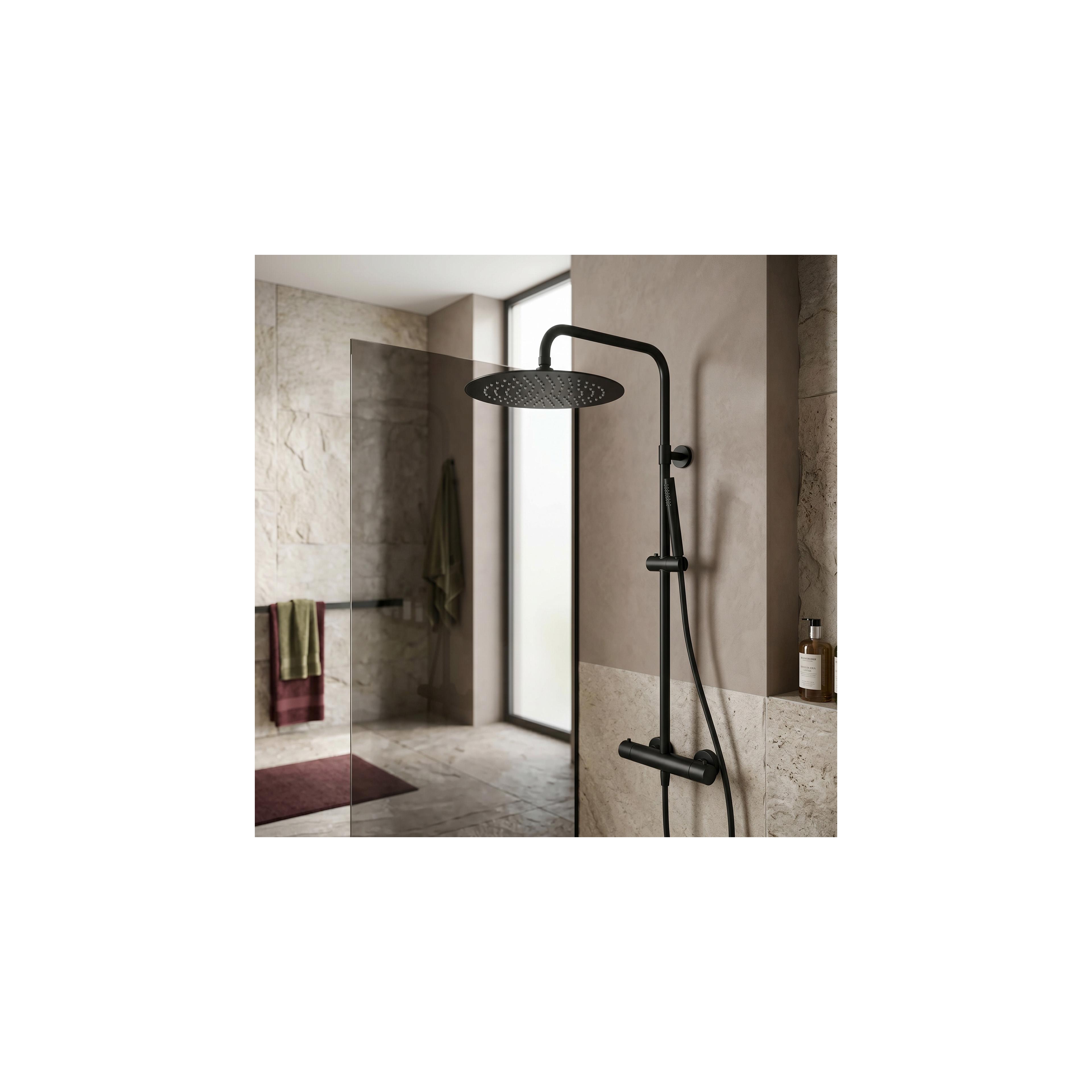Runt duschhuvud REA JS-P014B 30cm Black