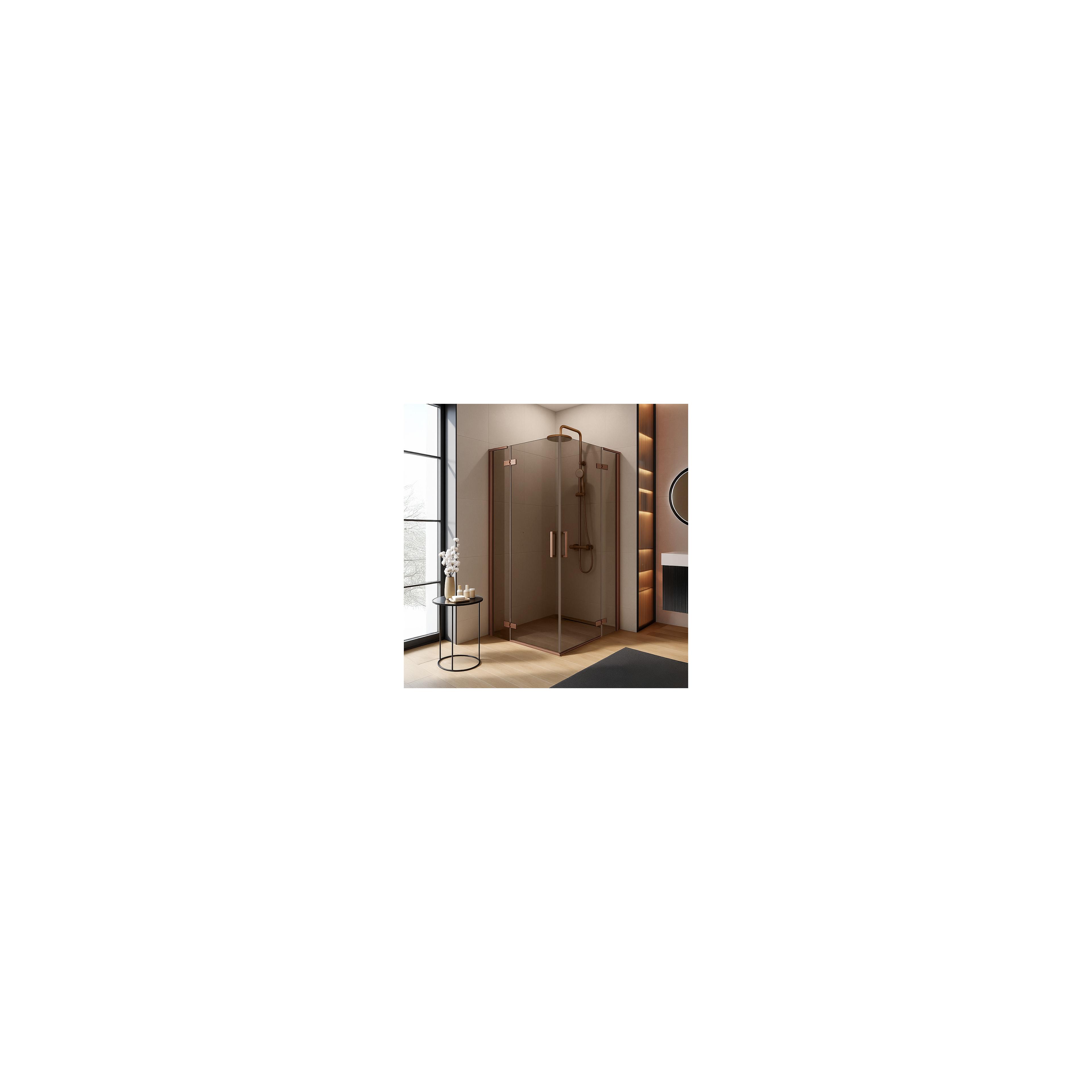 Tuš kabina REA Hugo Double 100x100 Copper Brush