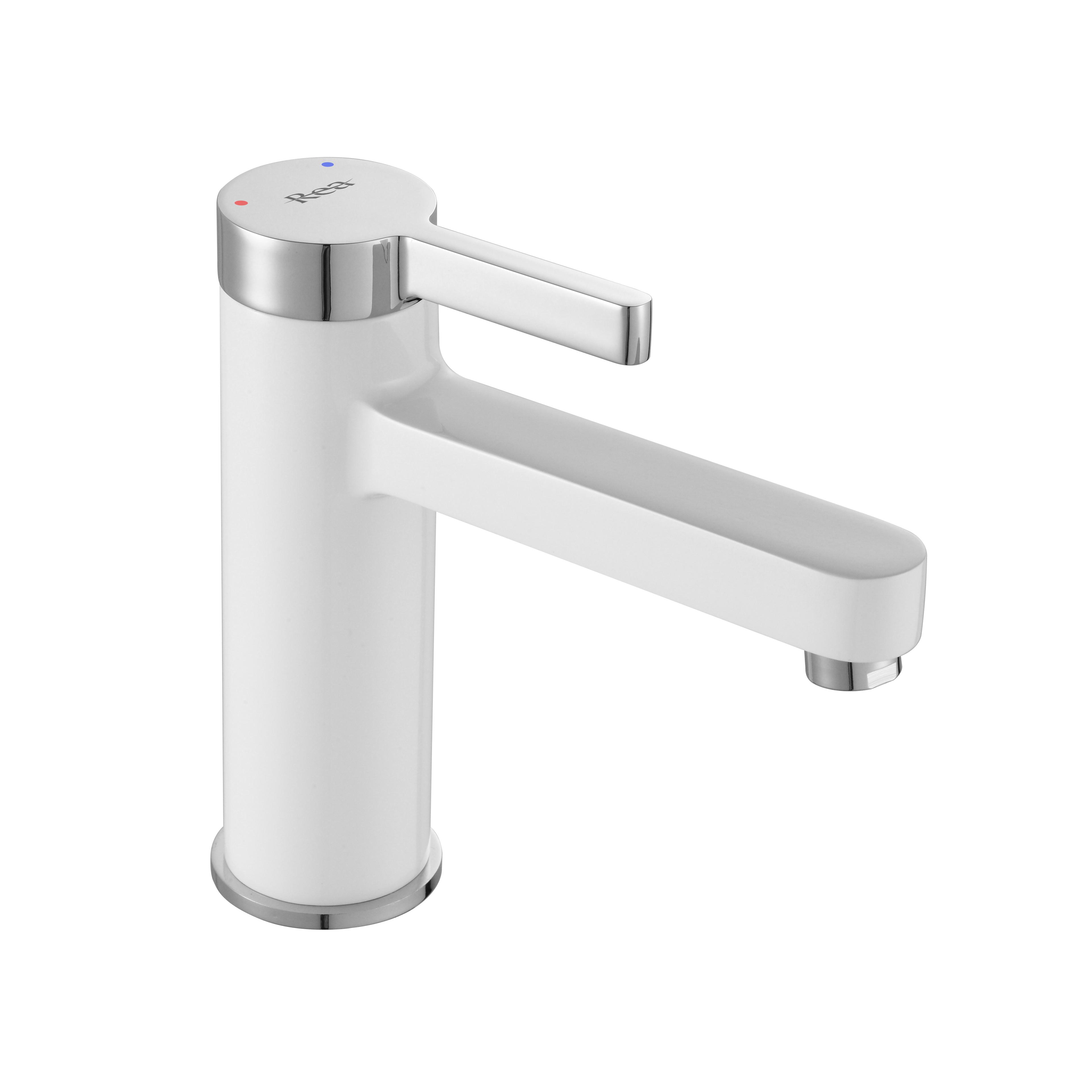 Robinet de lavabo REA Polo White Chrom Low