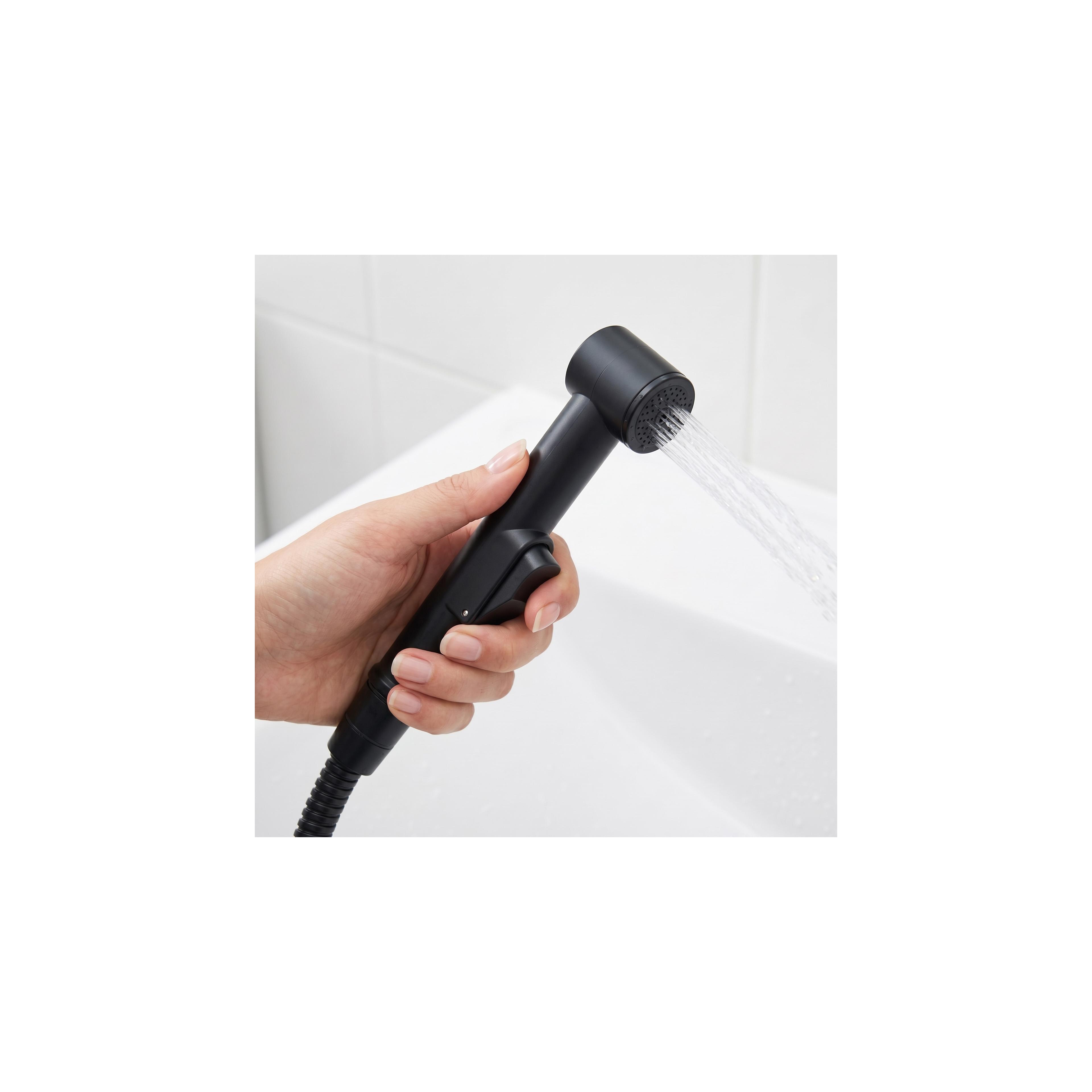 Washbasin faucet with bidetta Rea Lungo Black