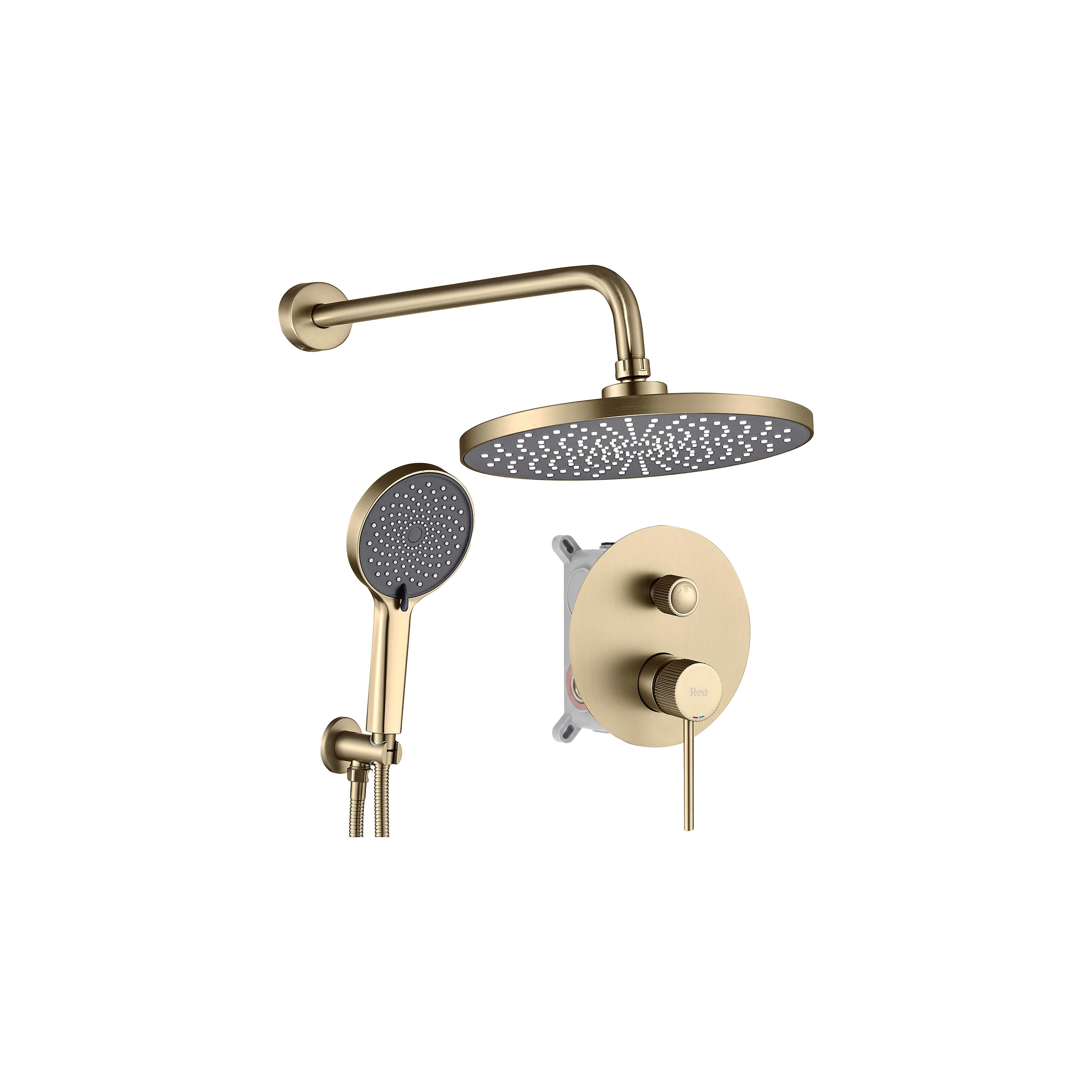 Set de dus incastrat Rea Lungo Stripe Gold Brush + BOX