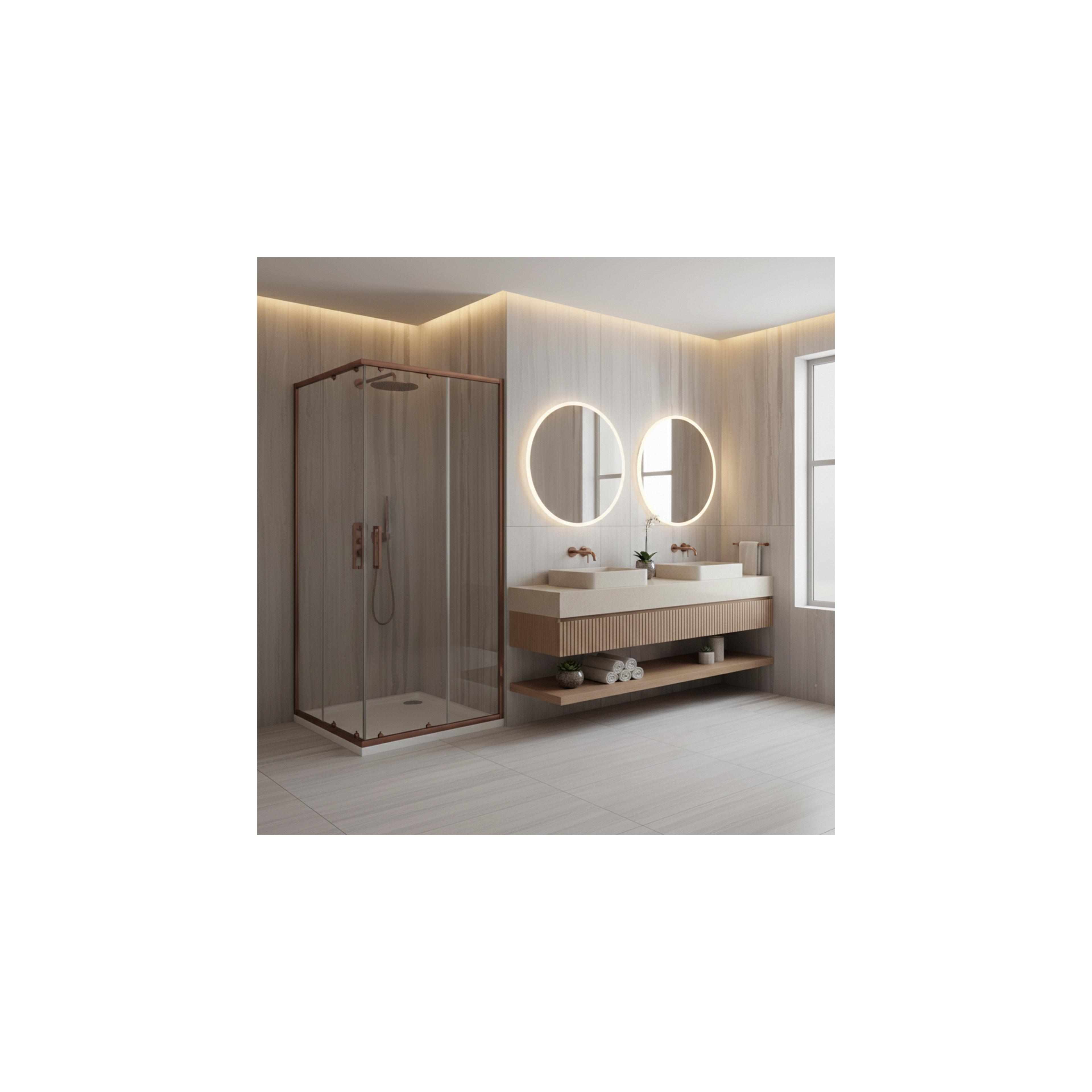 Cabine de douche Rea City 90x90 Brush Copper