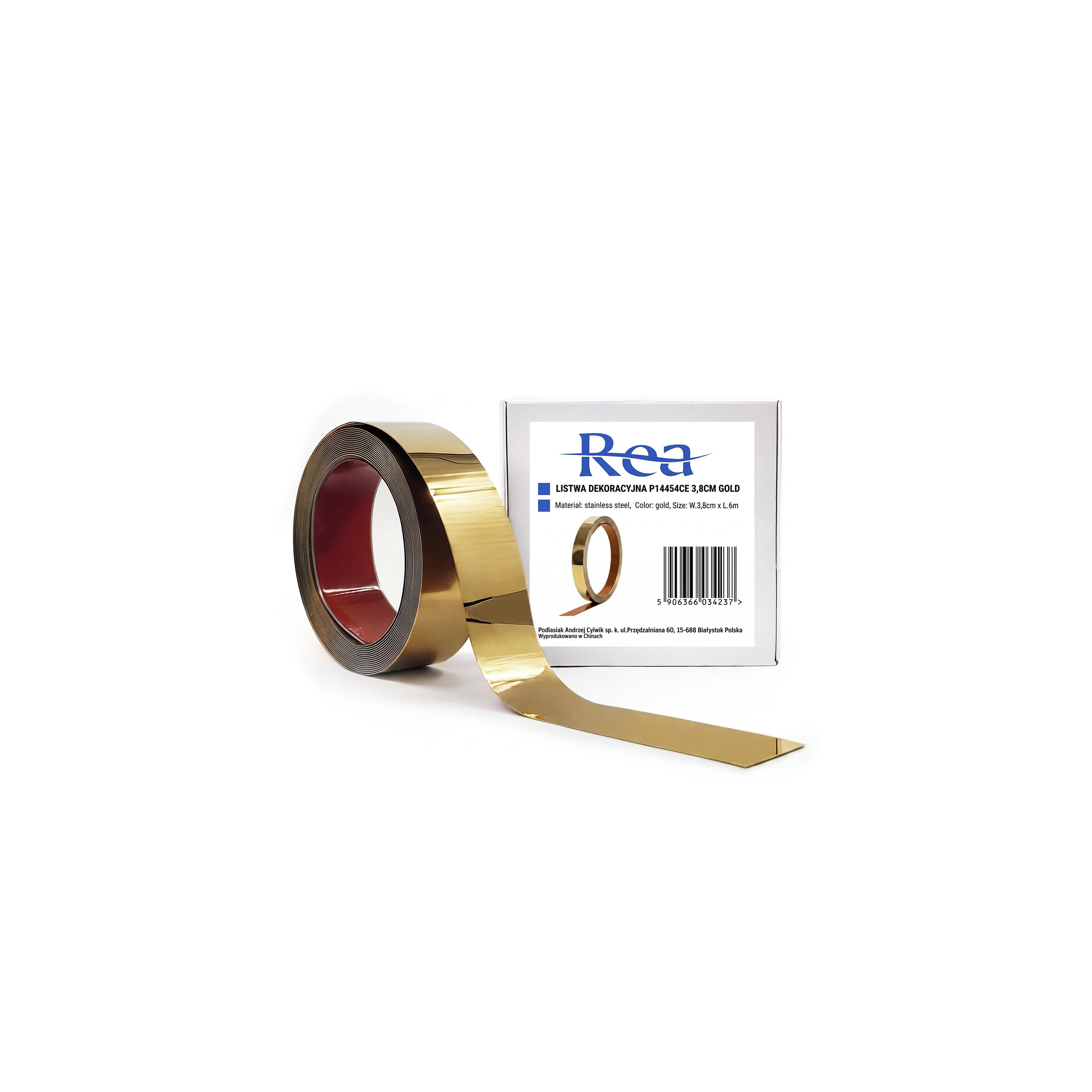 Självhäftande dekorlist Rea P14454CA 3,8cm Gold