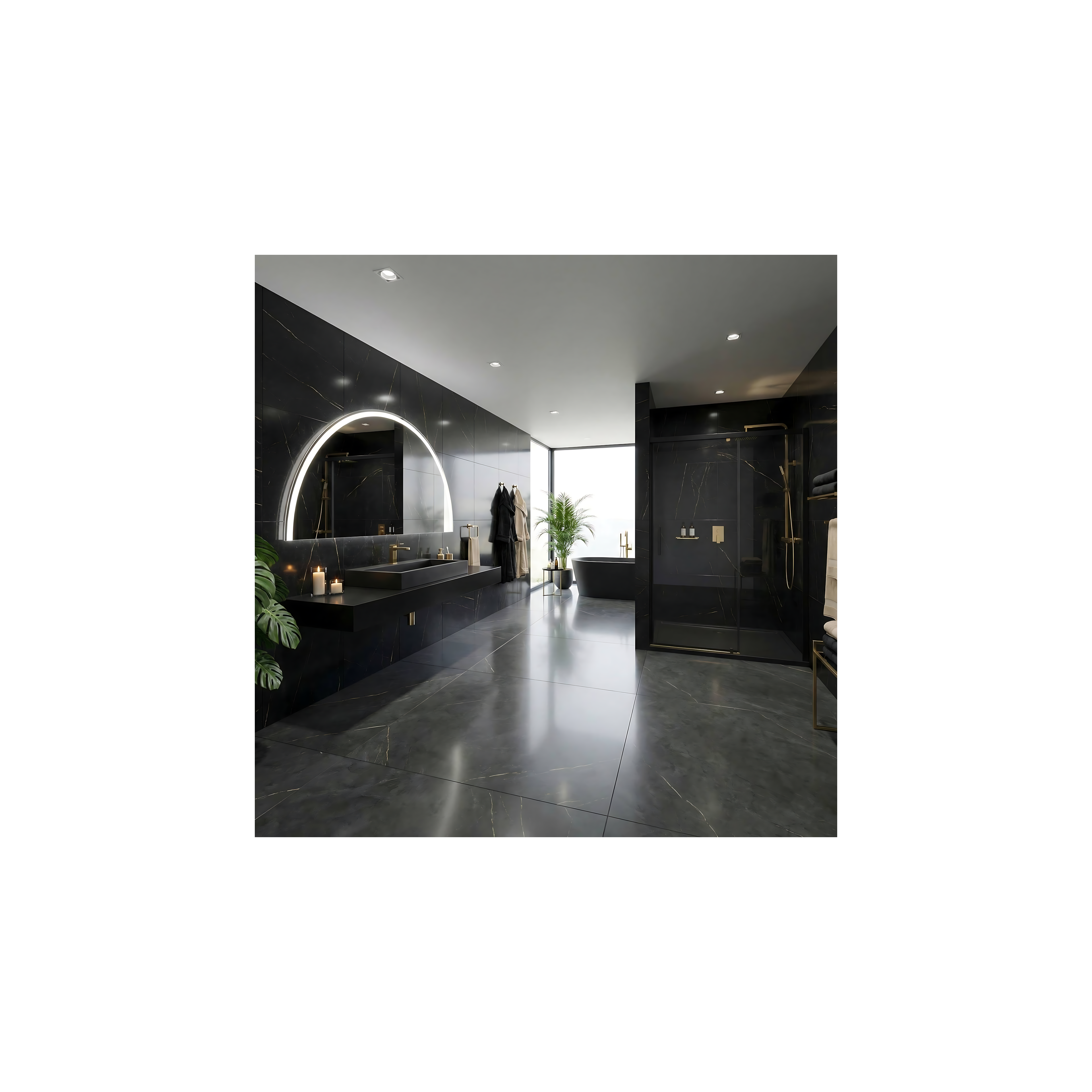 GOYA BLACK MAT 60CM LAVOAR DIN CONGLOMERAT