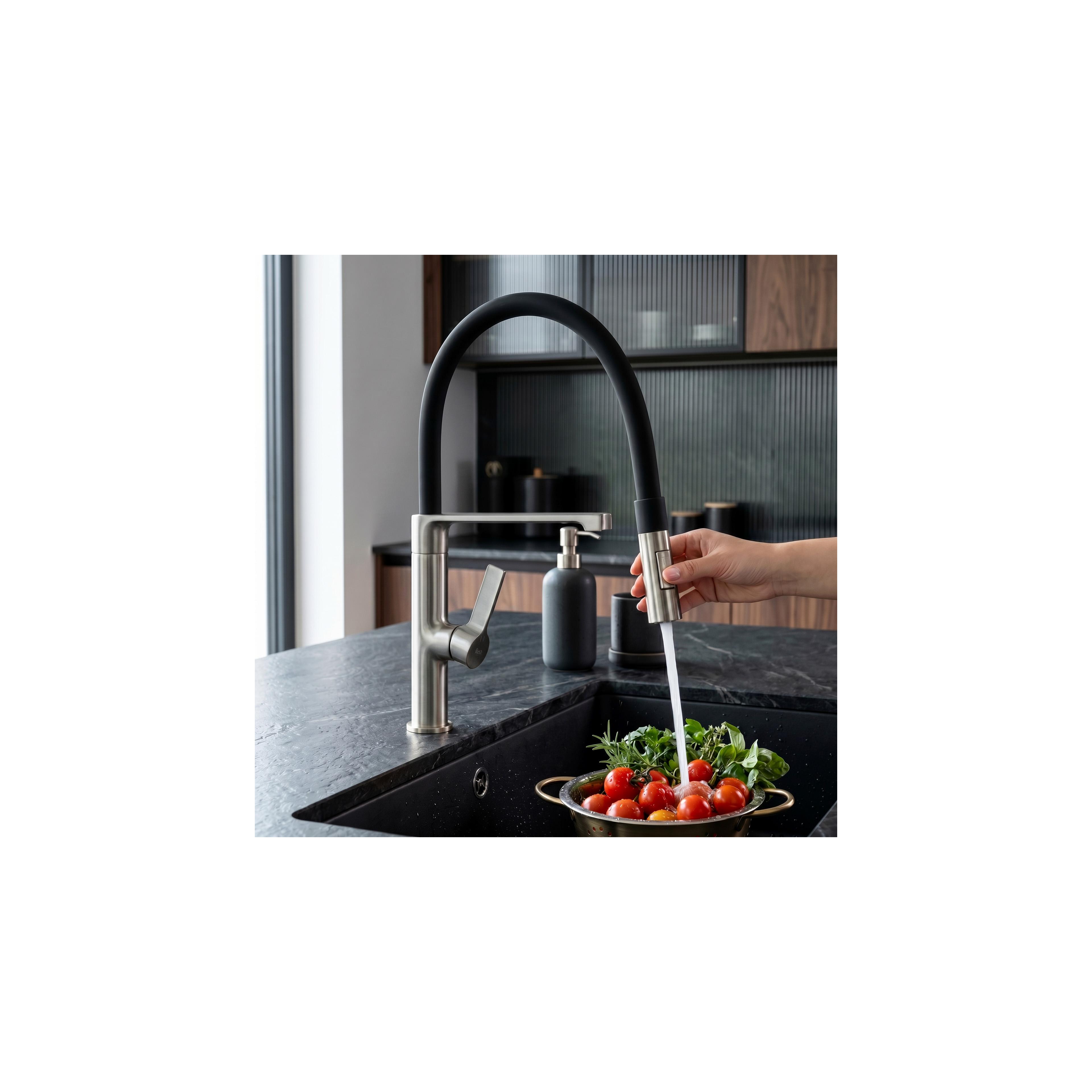 Kitchen faucet REA Lago Brush Nickel