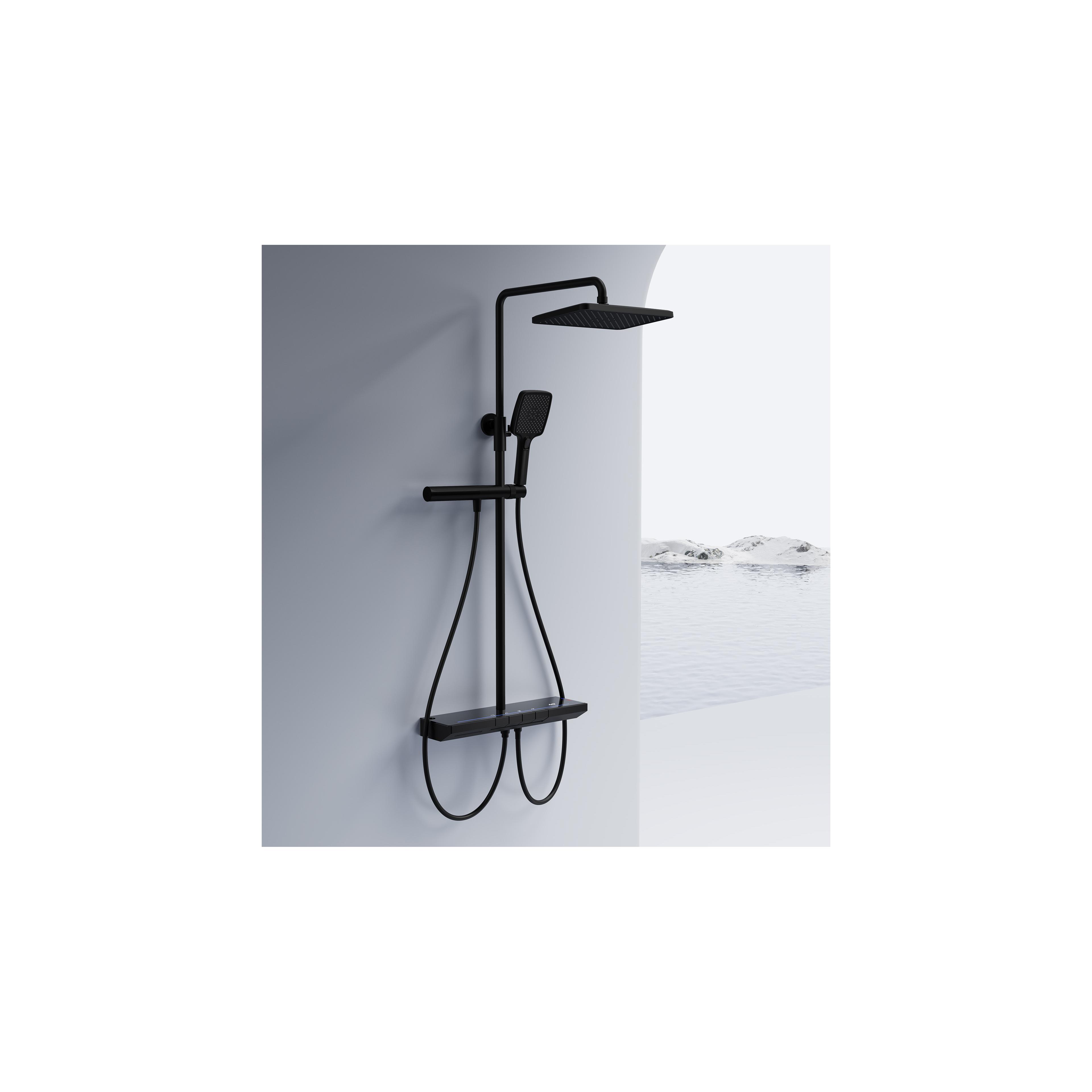 Kit de douche avec thermostat REA Pedro Black