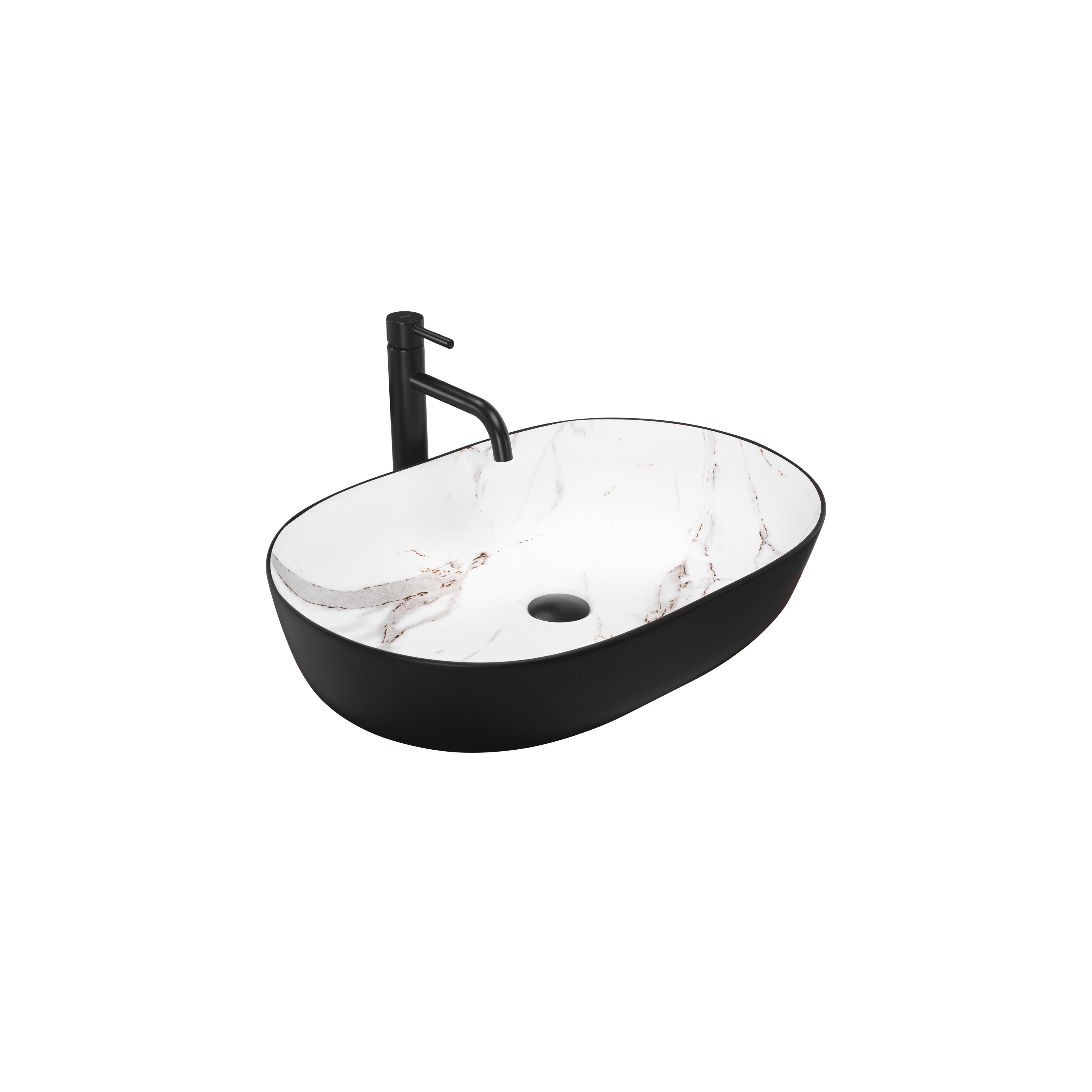Rea CLEO BLACK AIAX MATT galda virsmas izlietne