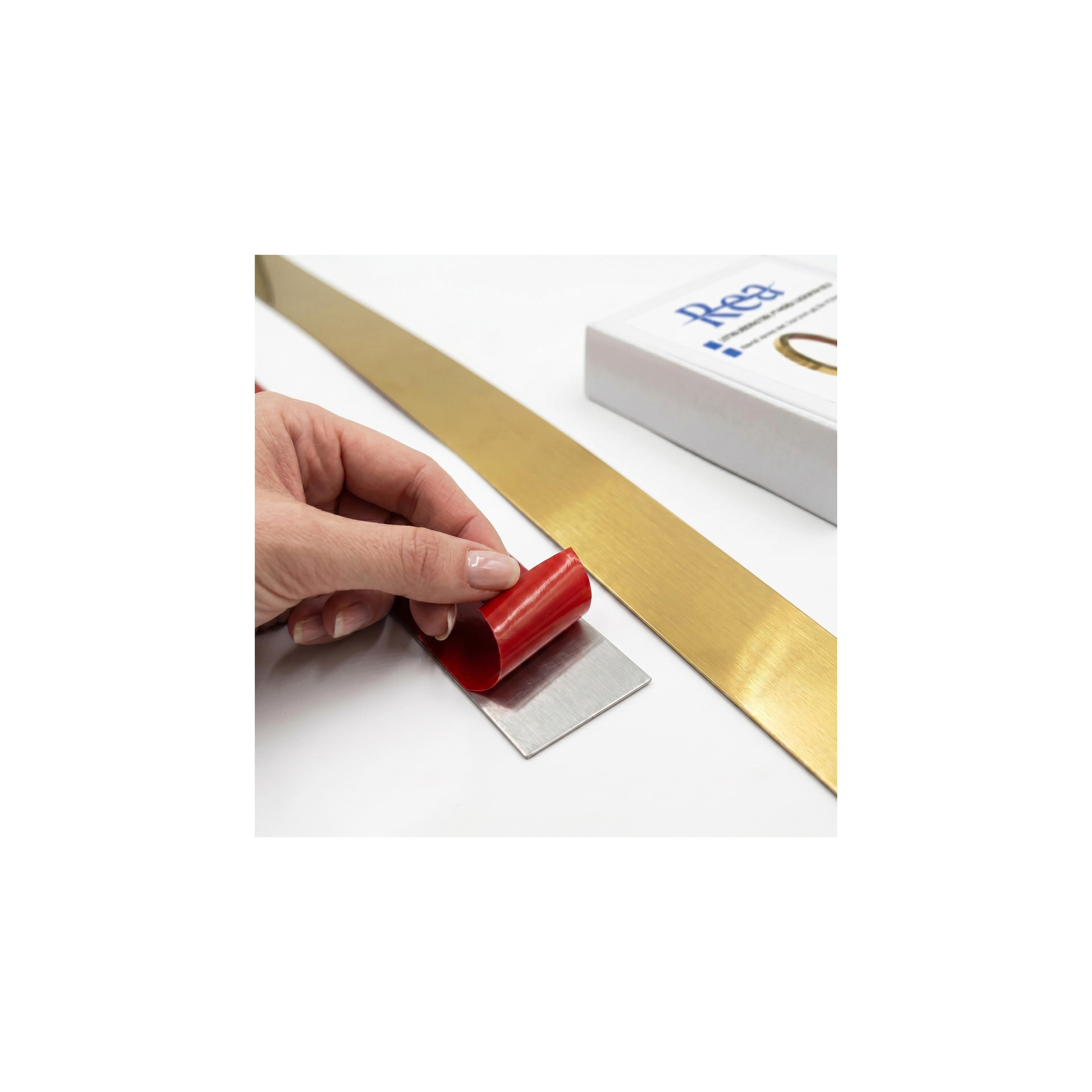Bandă decorativă autoadezivă Rea P14454CA 3,8cm Brush Gold
