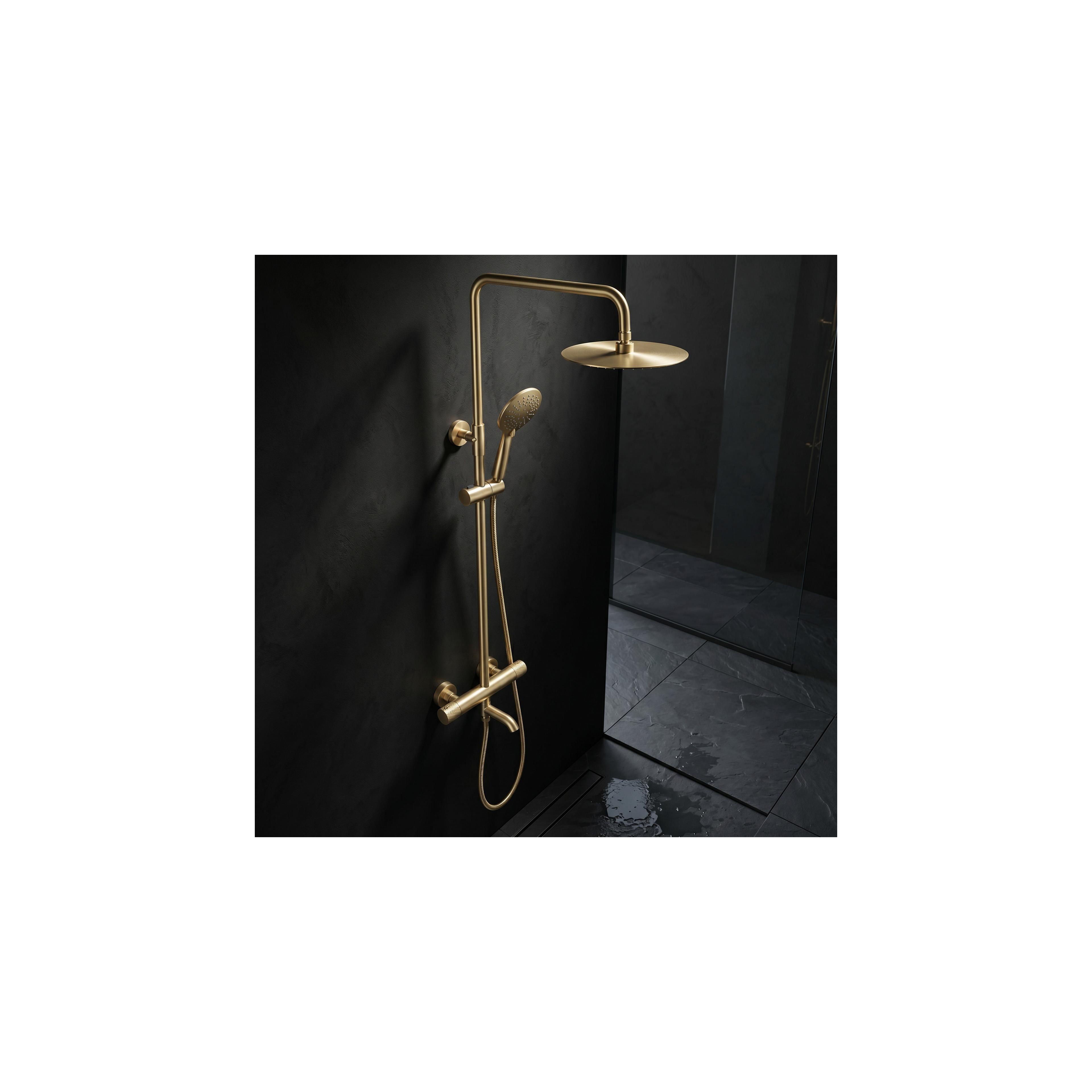 Conjunto de ducha REA Lungo Diamond Gold Brush