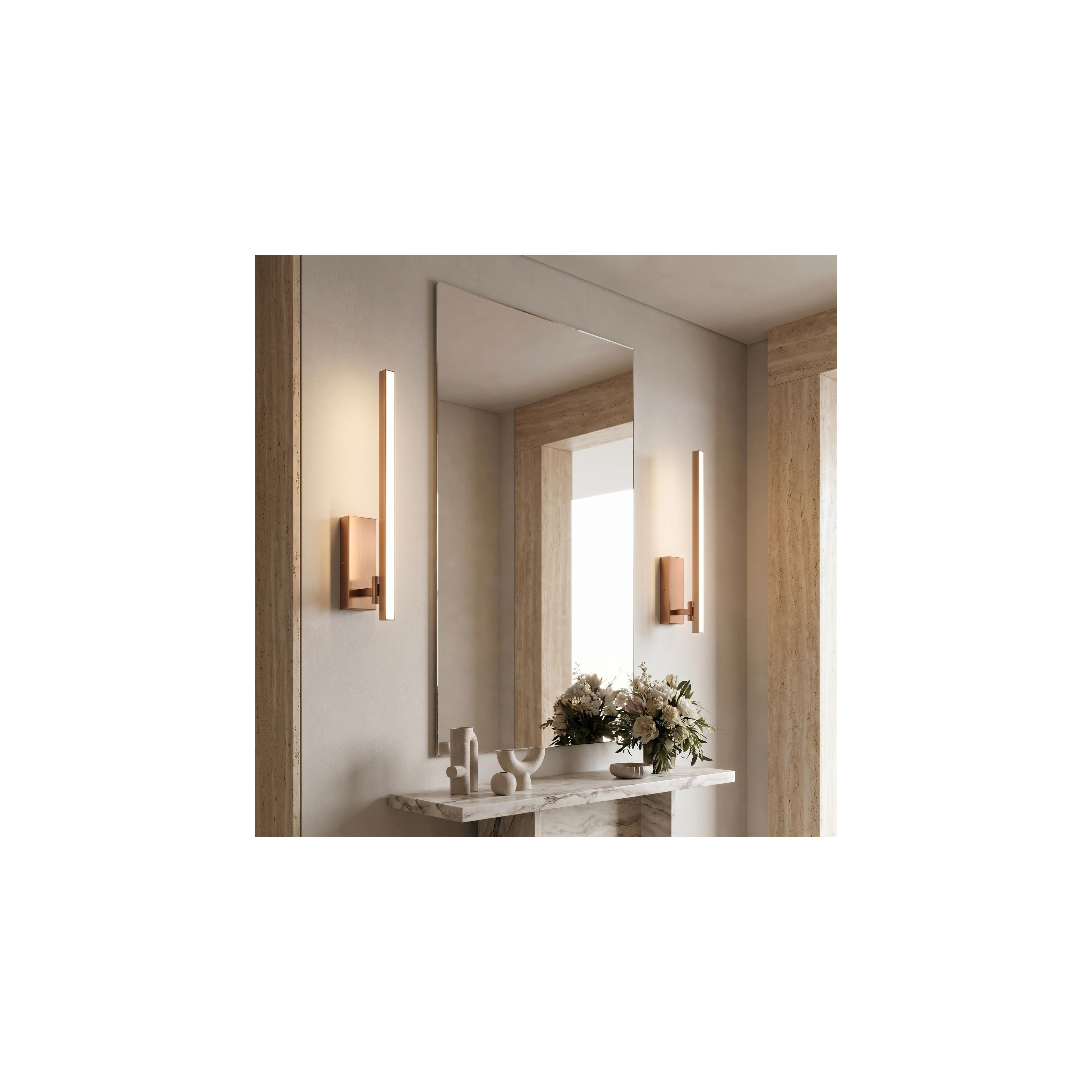Vannitoa seina LED-valgusti SWE038-1W 60cm BRUSH COPPER