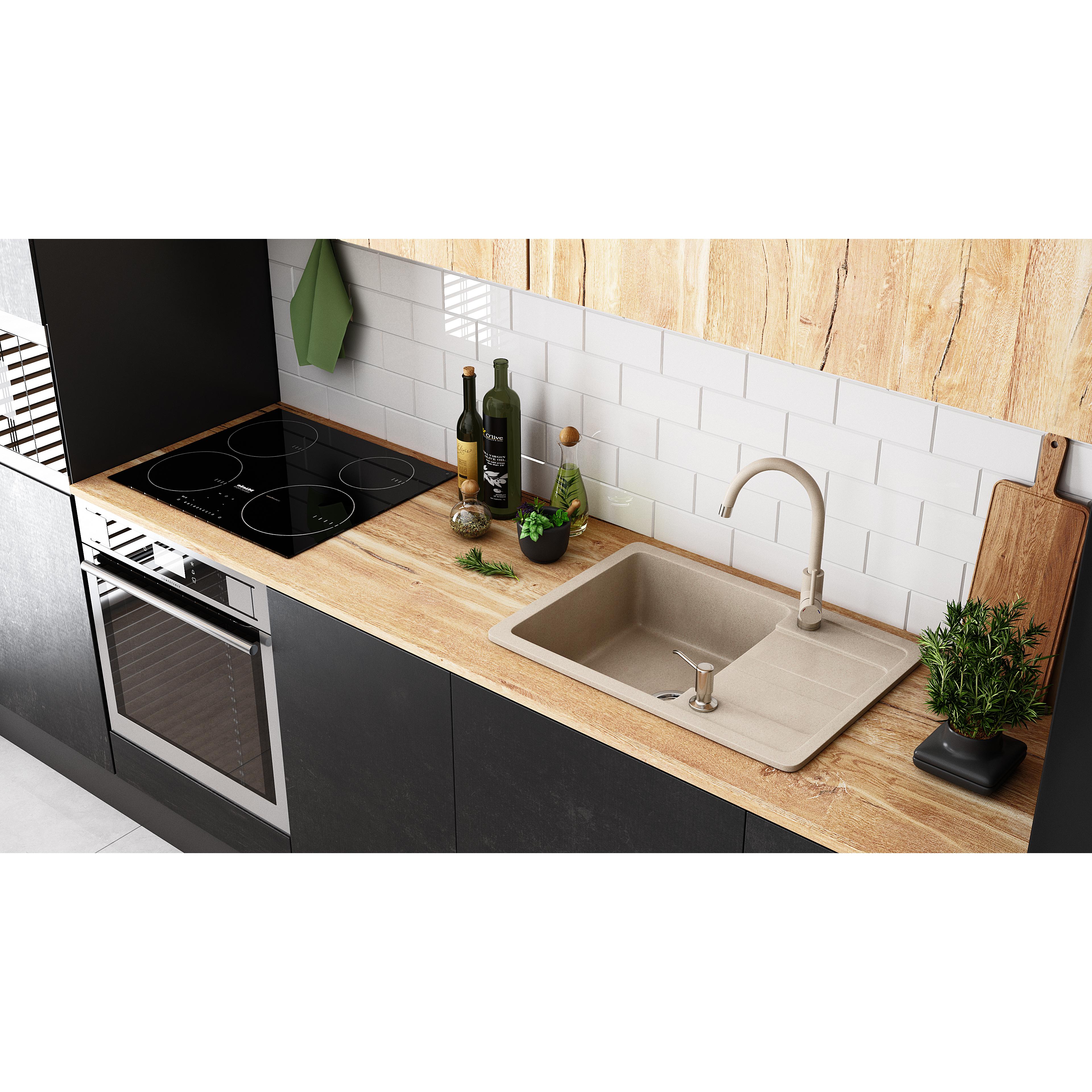Chiuveta bucatarie Granit Nils Bej set 5in1