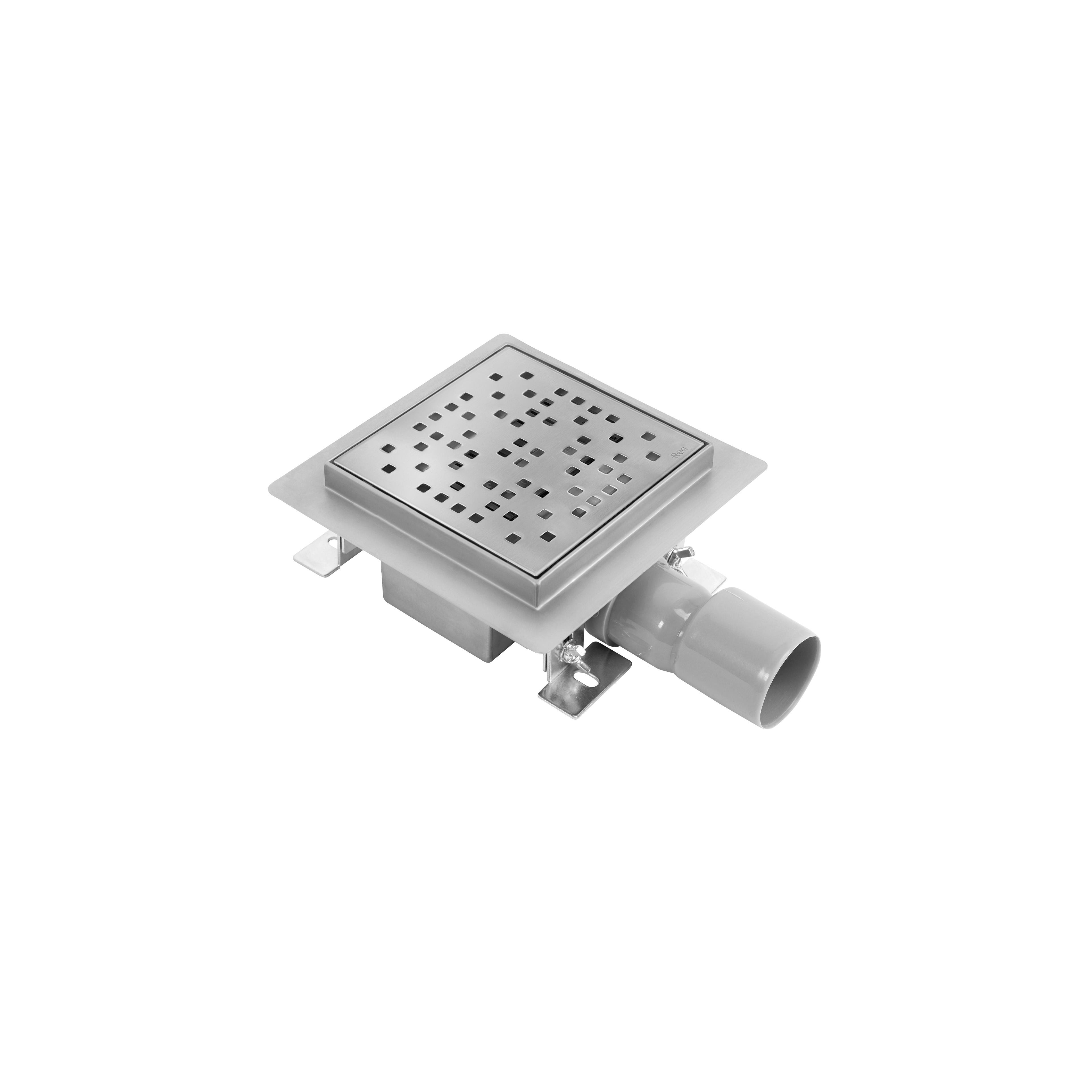Линеен отводнител REA DOTS 150x150 Nickel Brush