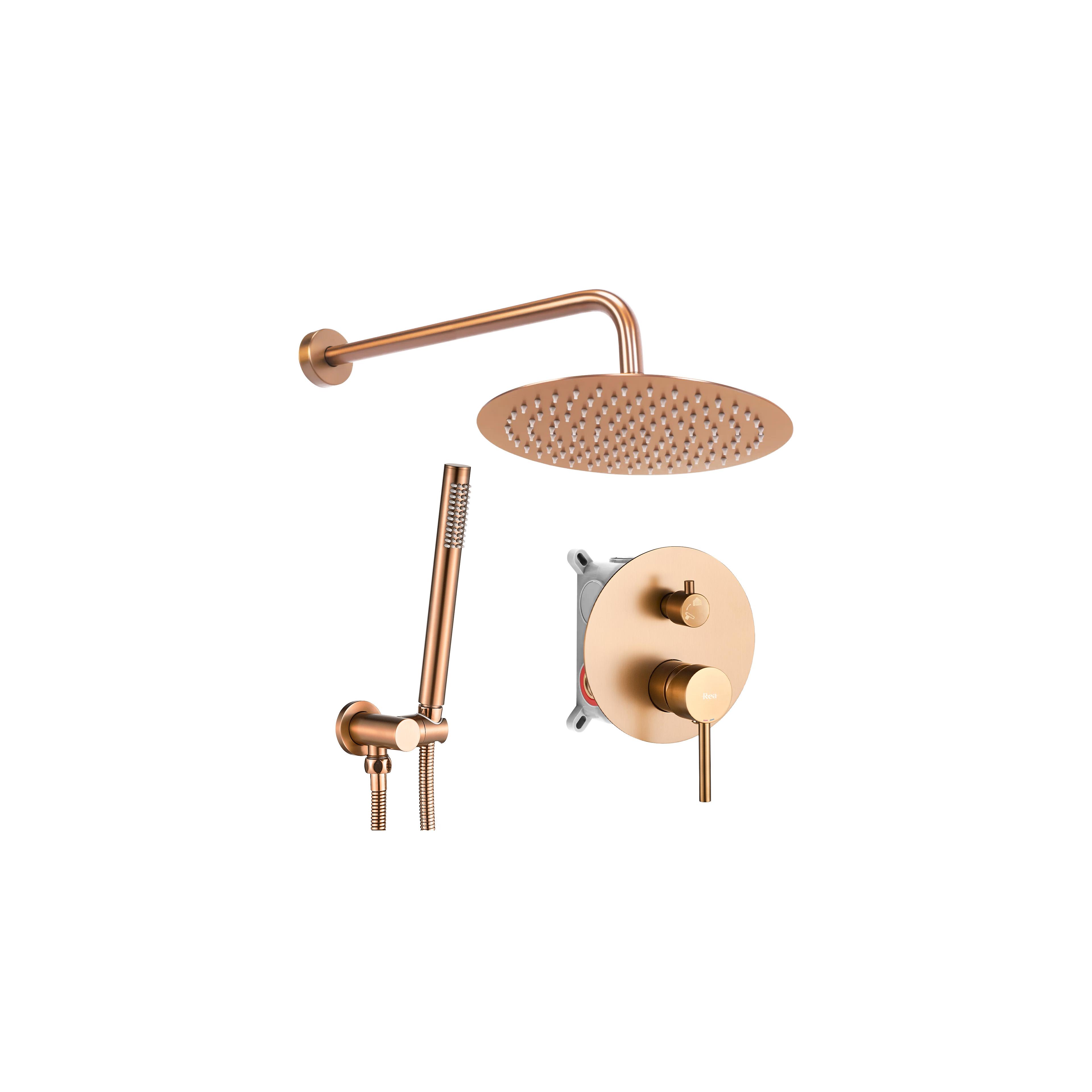 Rea Lungo paslēpts dušas komplekts Copper Brush + BOX