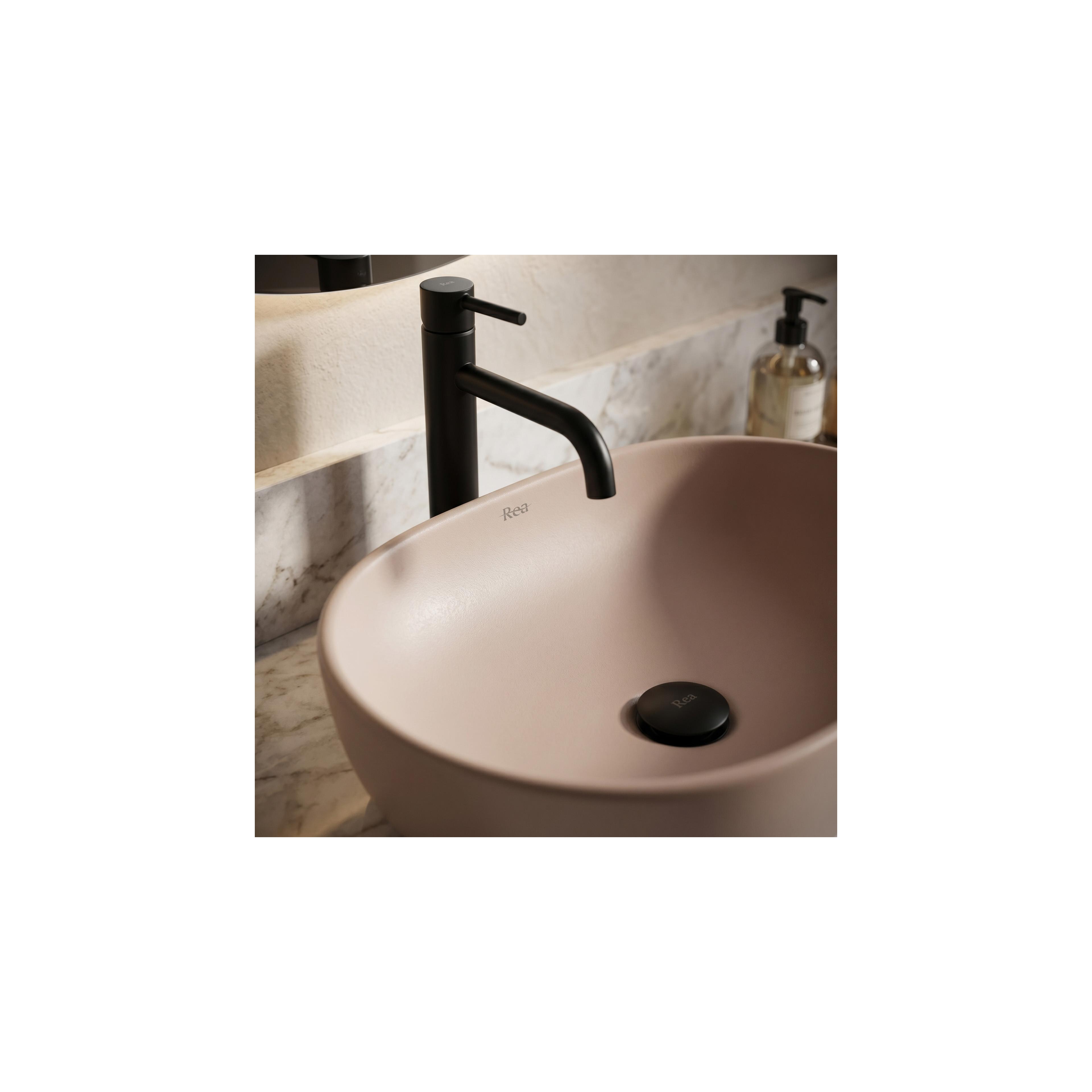 Lavabo à Poser Rea Focus Taupe