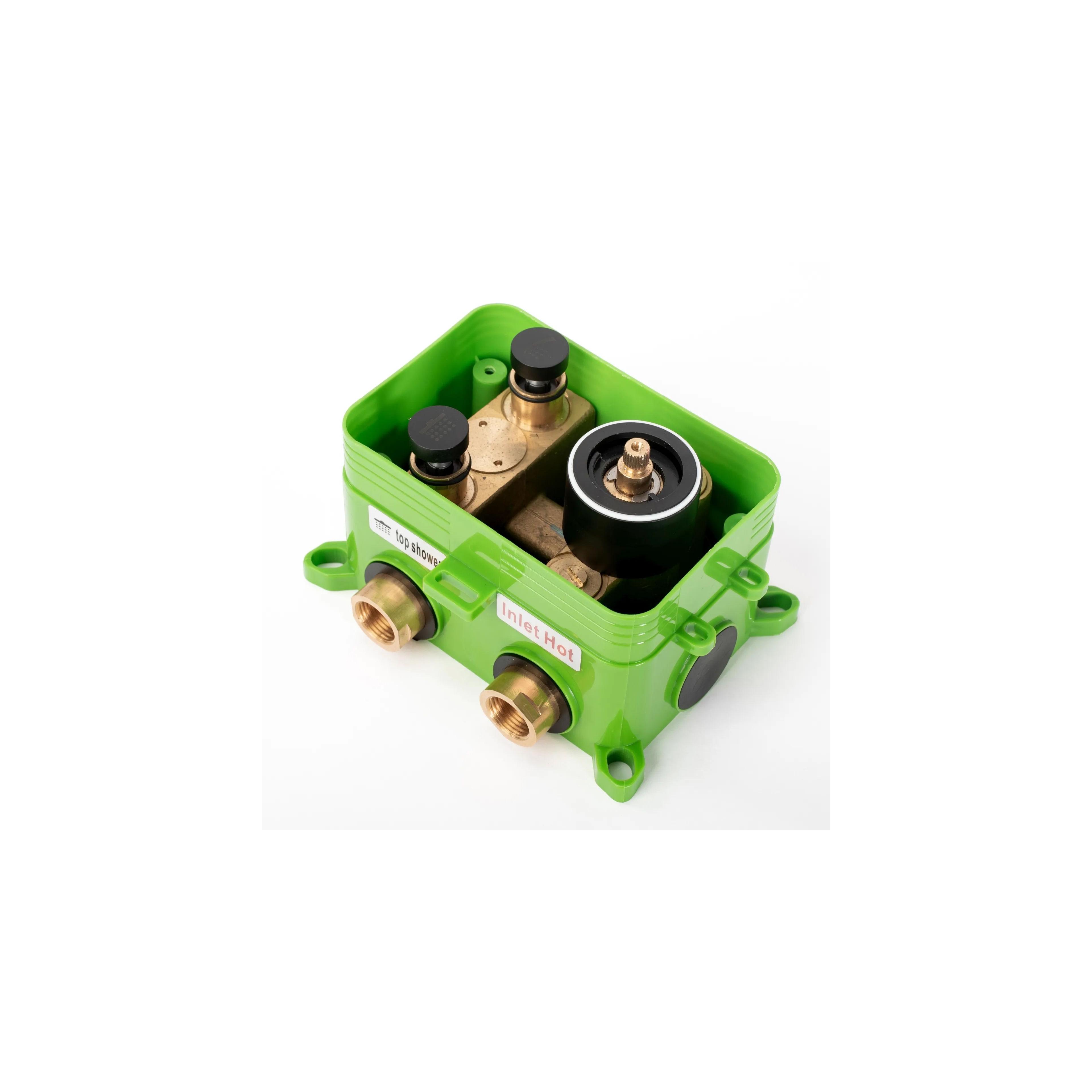 Juego de ducha oculto con termostato Rea LUNGO MILER WHITE Matt BOX