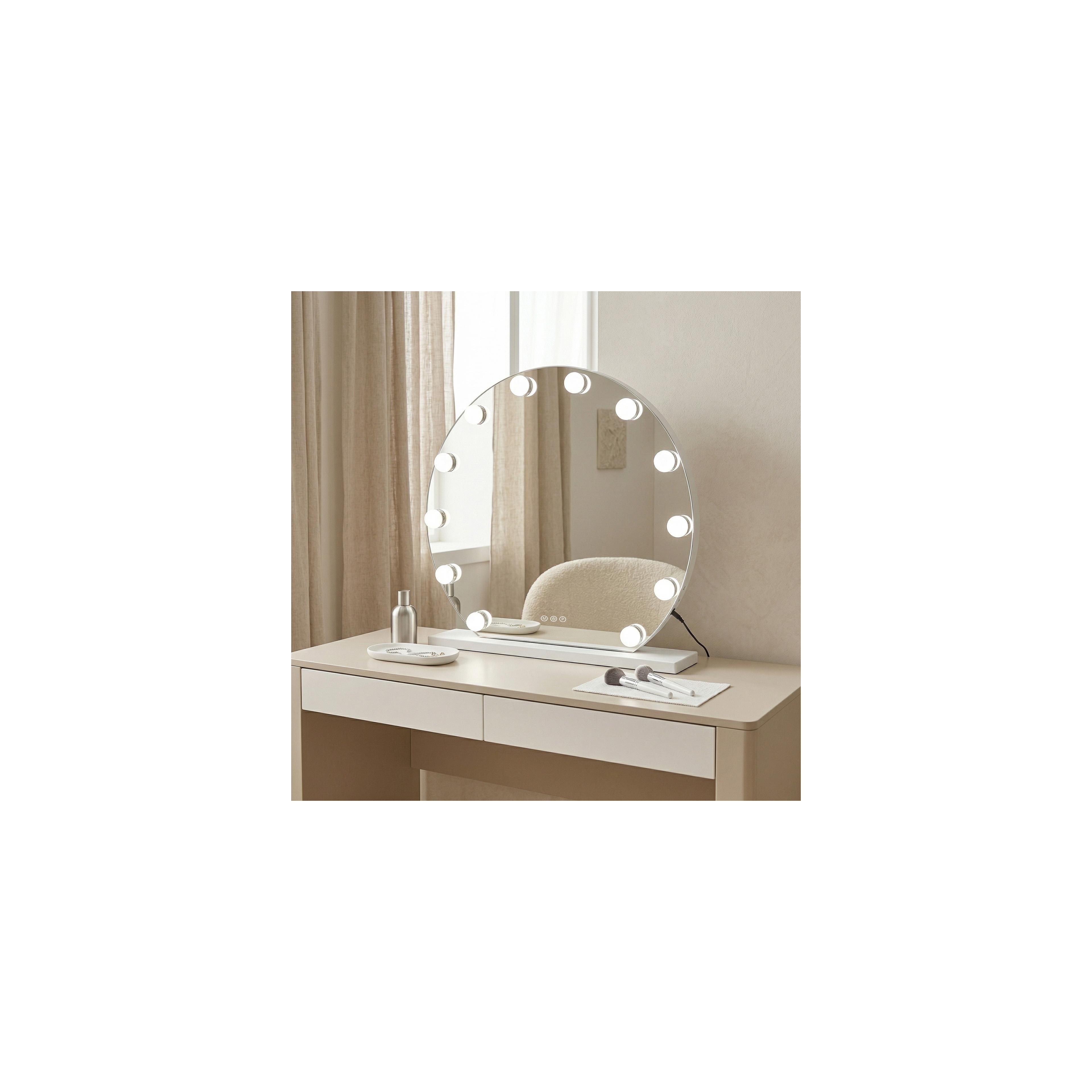 Mirror LED HOLLYWOOD White 50 cm