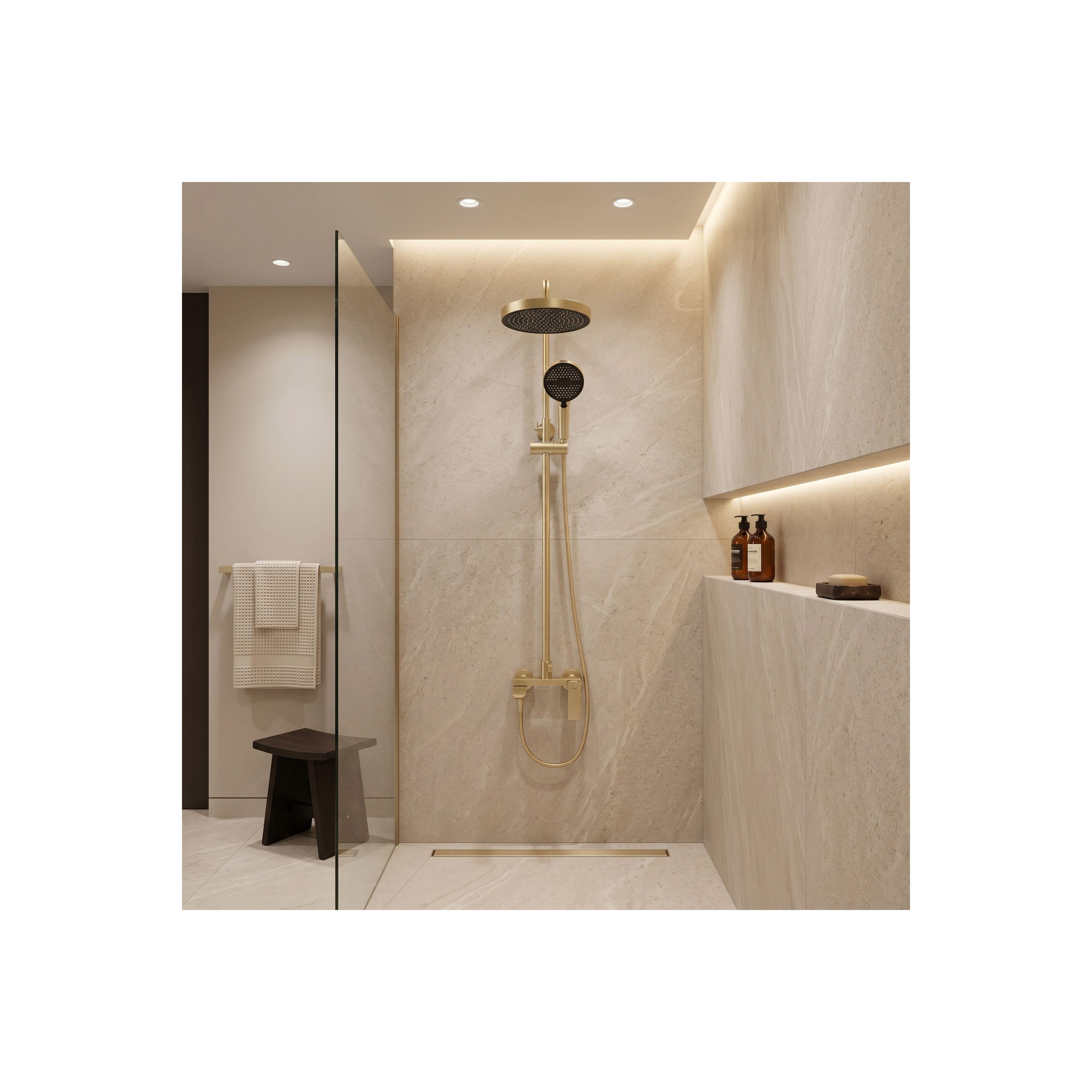 Shower set Rea Prime Brush Gold