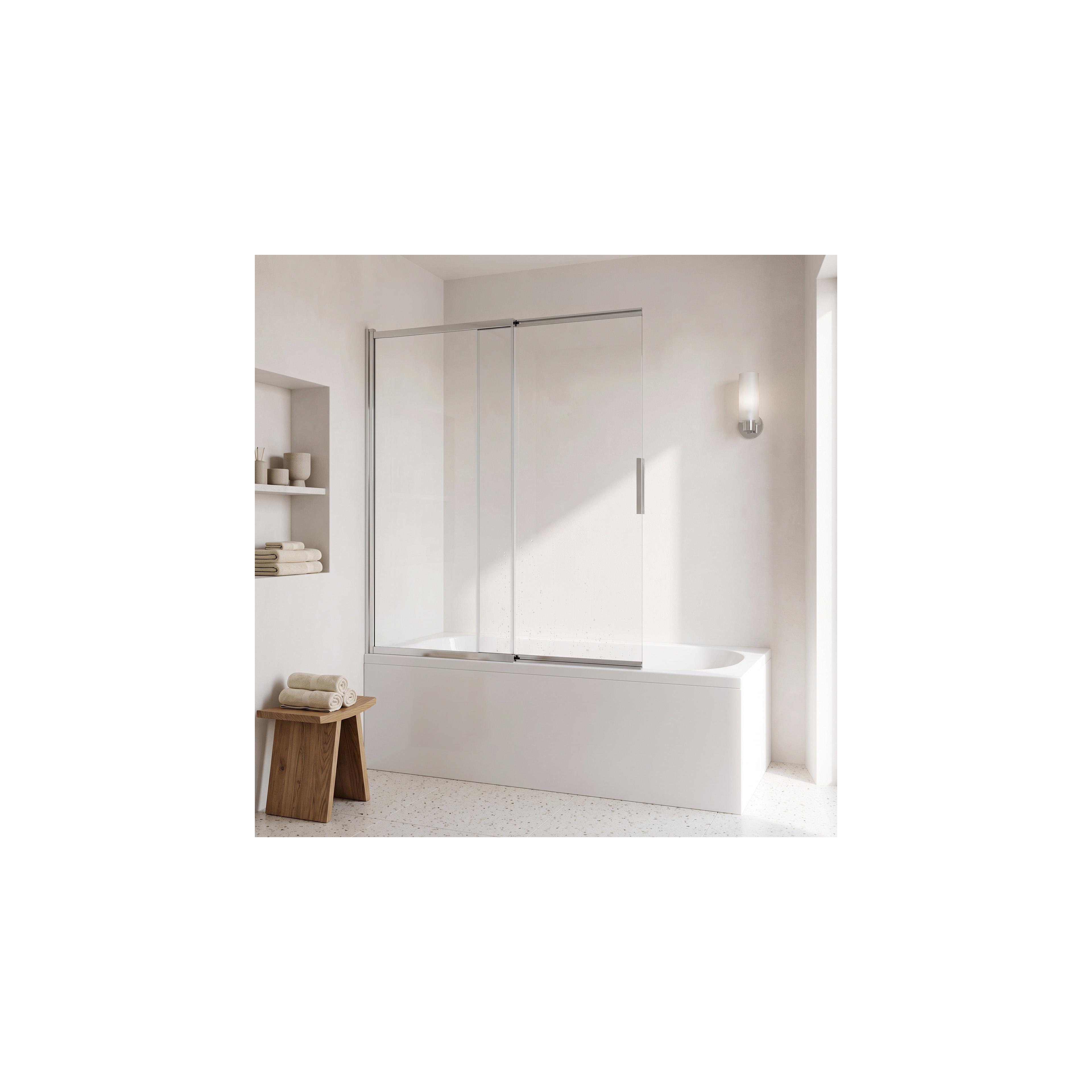 Badekarsskærm skydedør Rea Dario Chrome  100