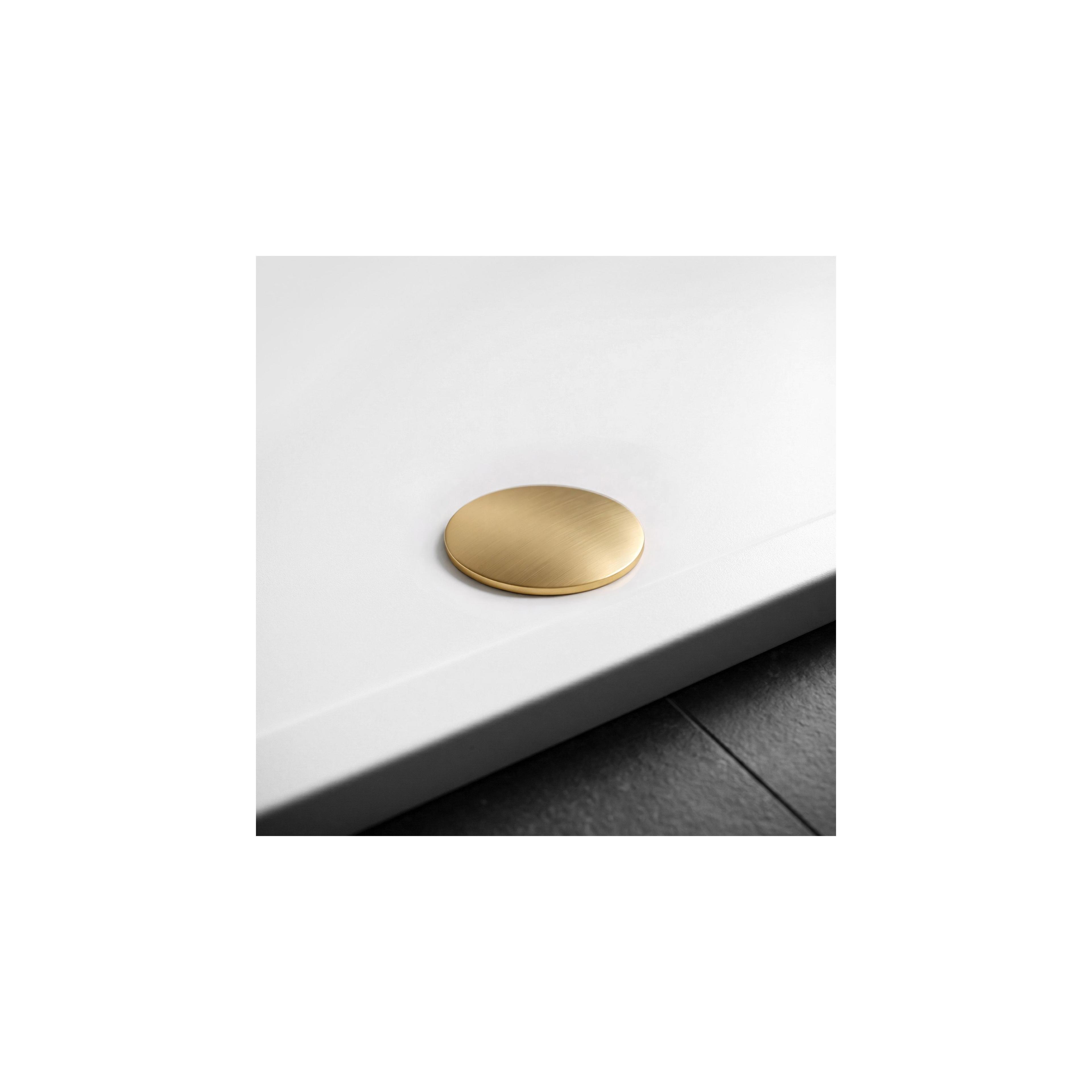 shower tray Rea Belmond White 80x100 Brush Gold