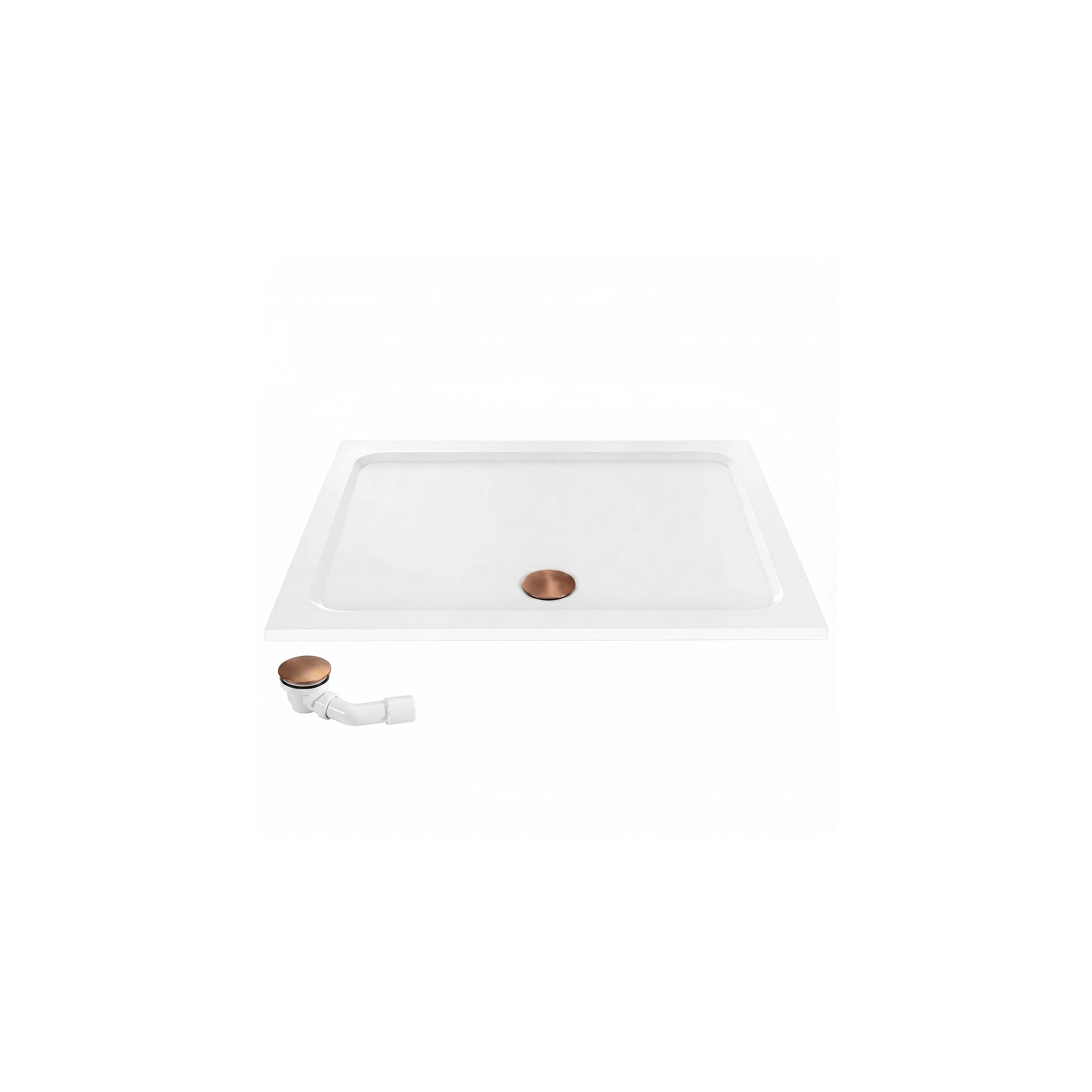 shower tray Rea Belmond White 90x120 Brush Copper