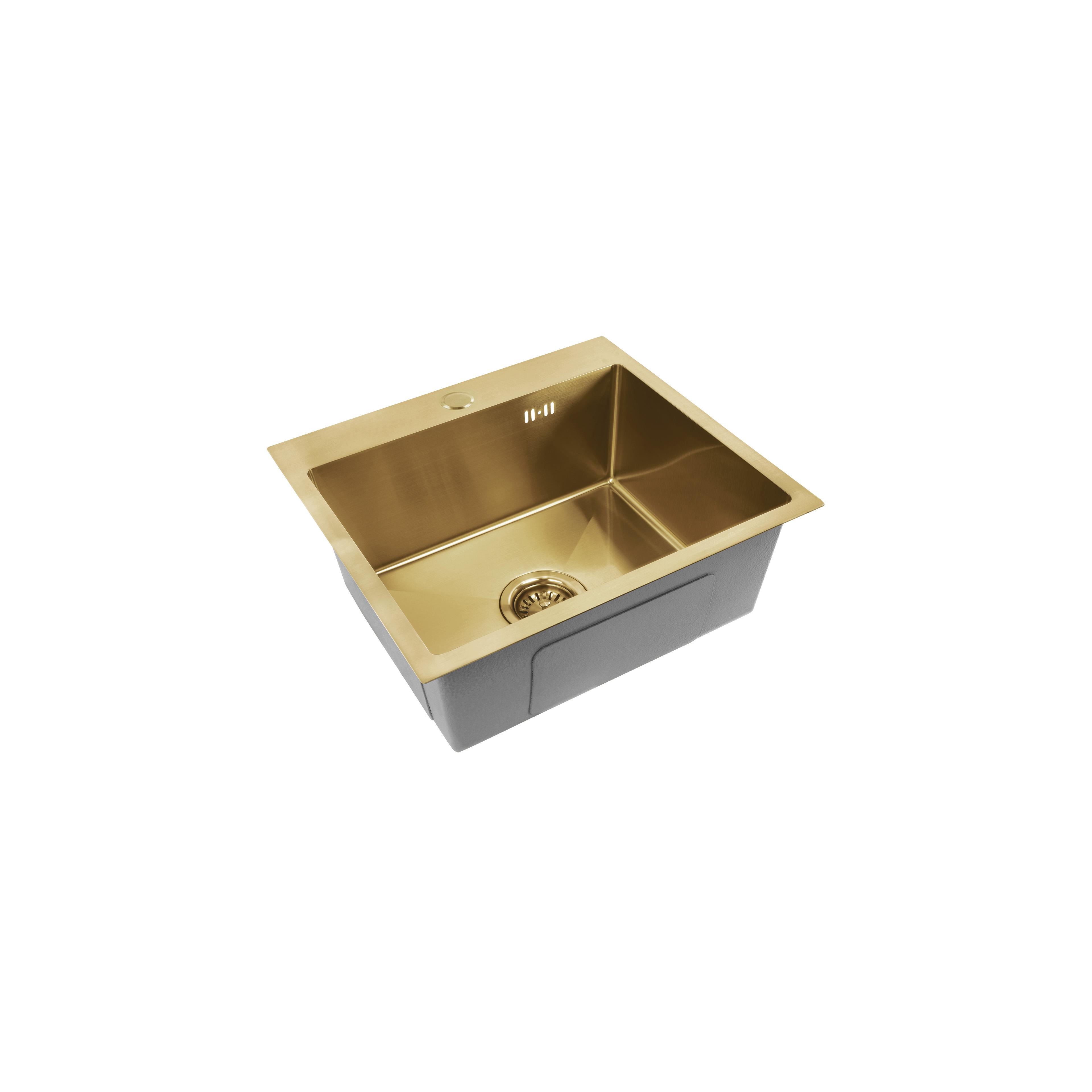 Chiuvetă inox Leo 50 BRUSH GOLD
