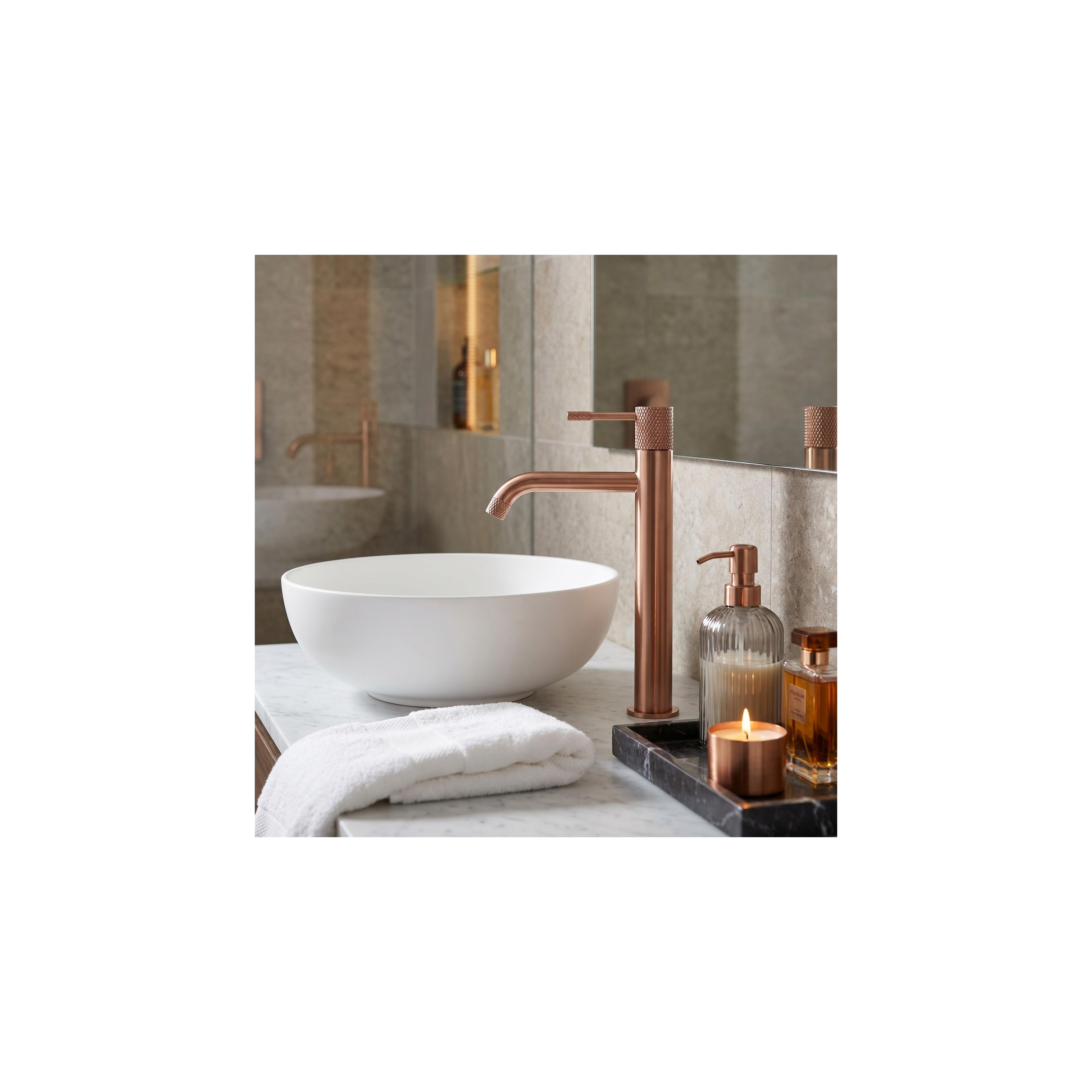 Bathroom faucet Rea Venti Brush Copper High