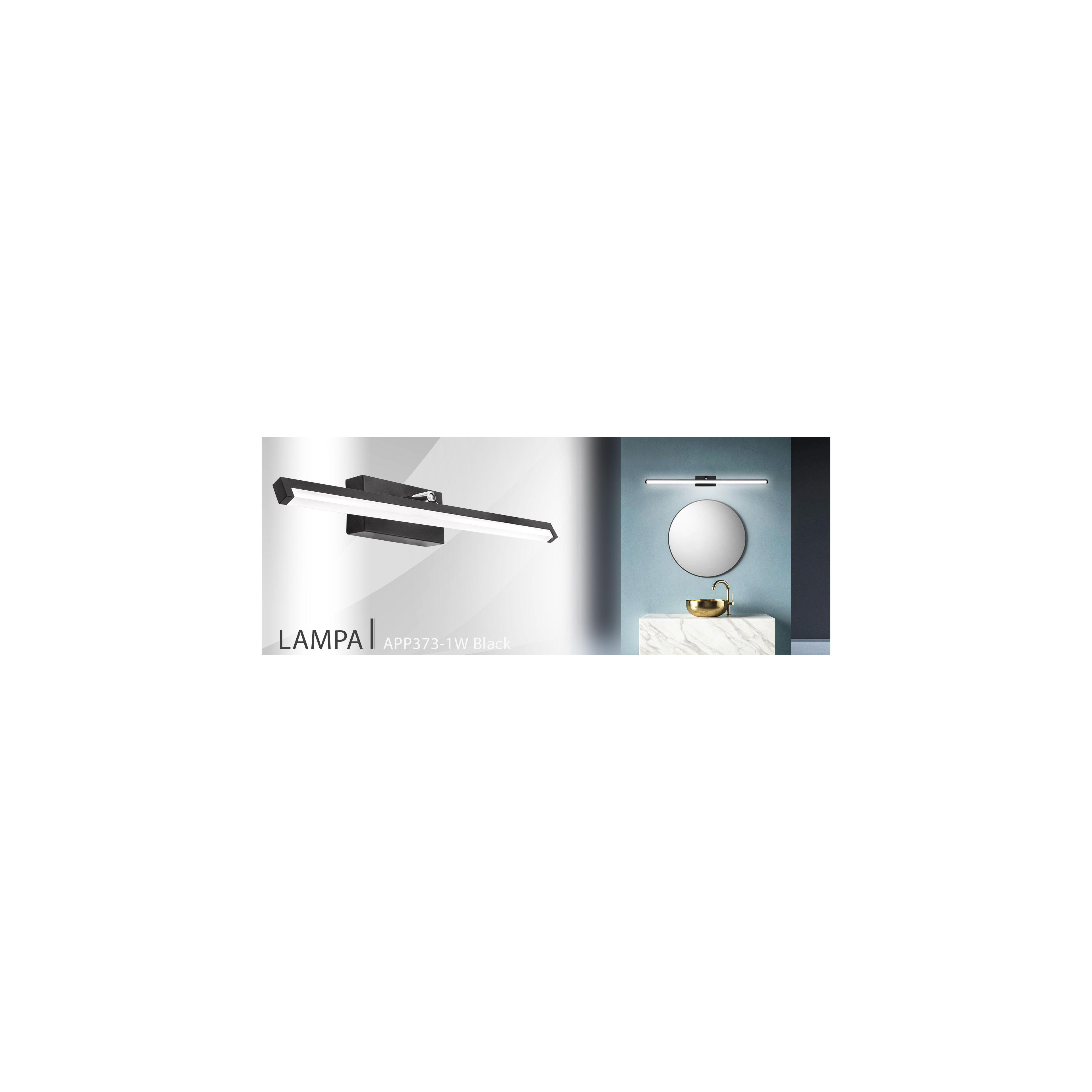 LED KOPALNICA STENSKA SVETILKA NAD OGLEDALOM 12W 50CM APP373-1W ČRNA