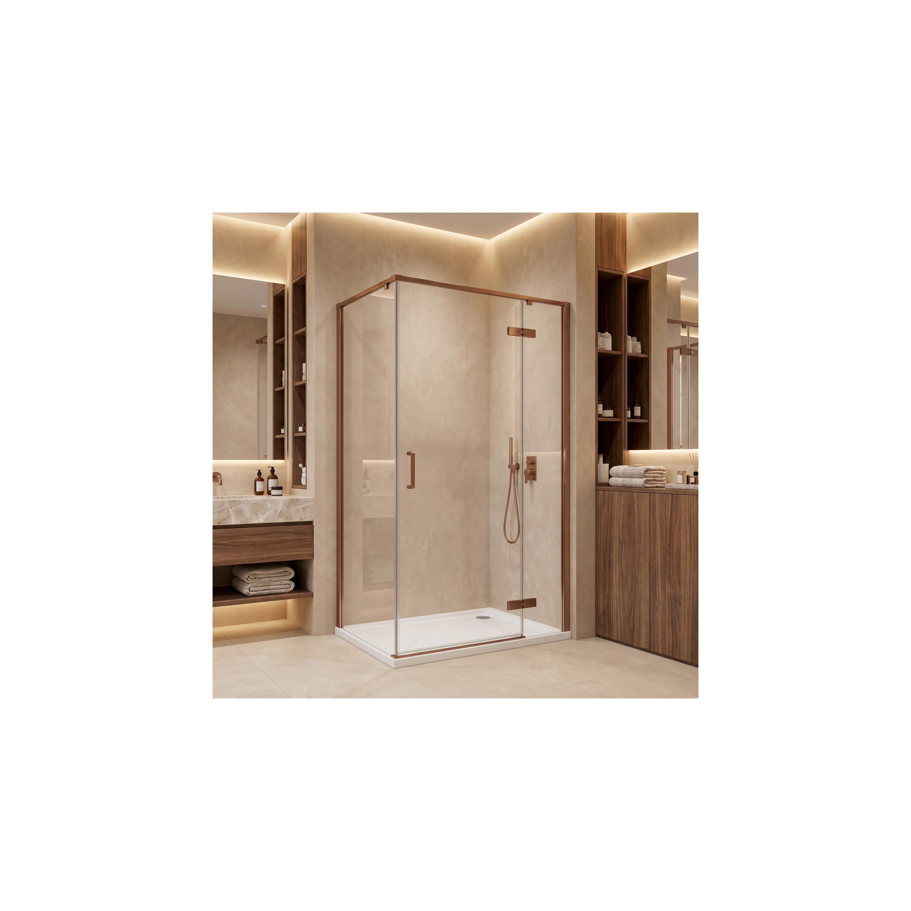 Cabine de duche Rea Bruno 100x80 Brush Copper