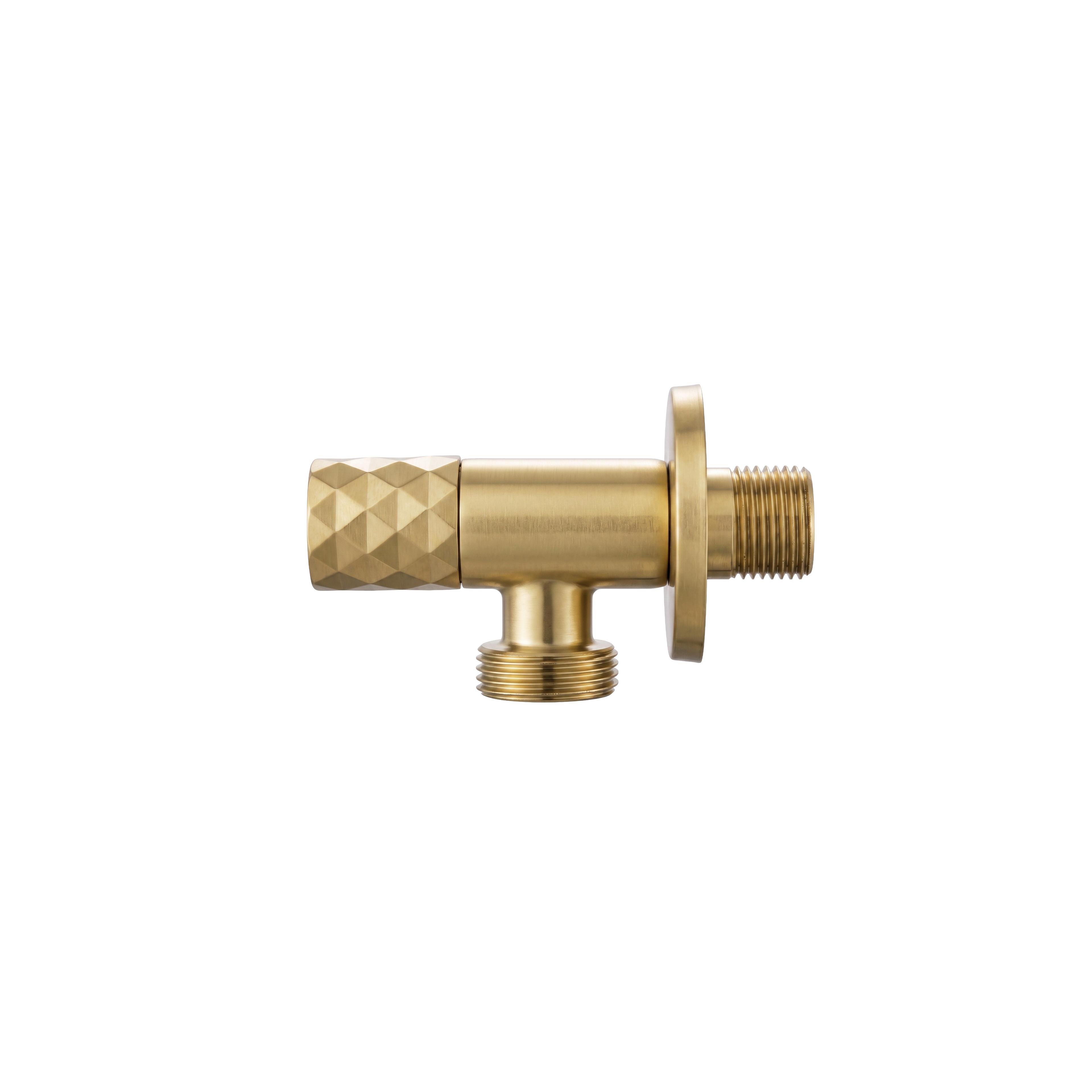 Ugaoni ventil Diamond 03 1/2" x 3/4" Brush Gold