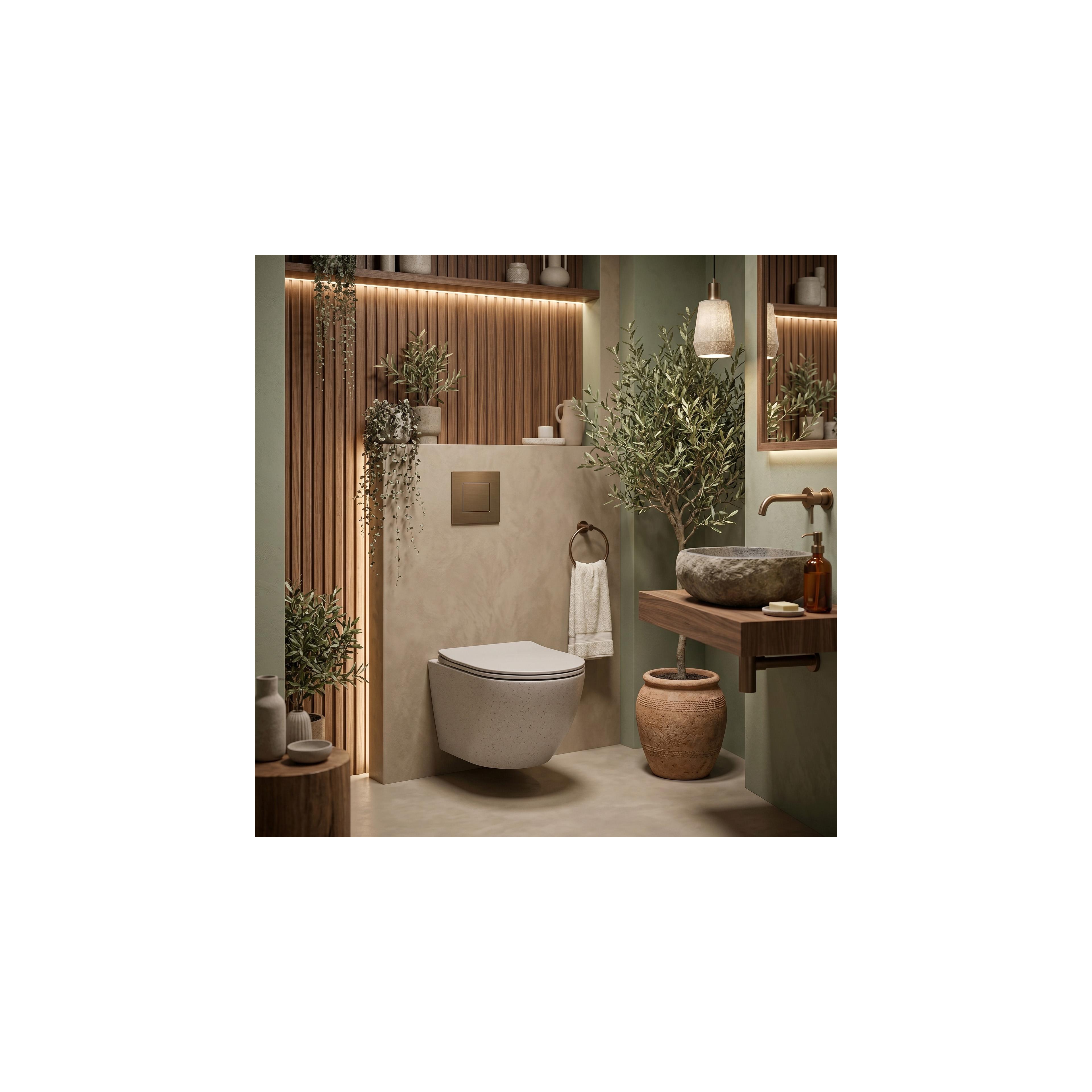 toilet bowl REA Carlo Mini Rimless Ecru