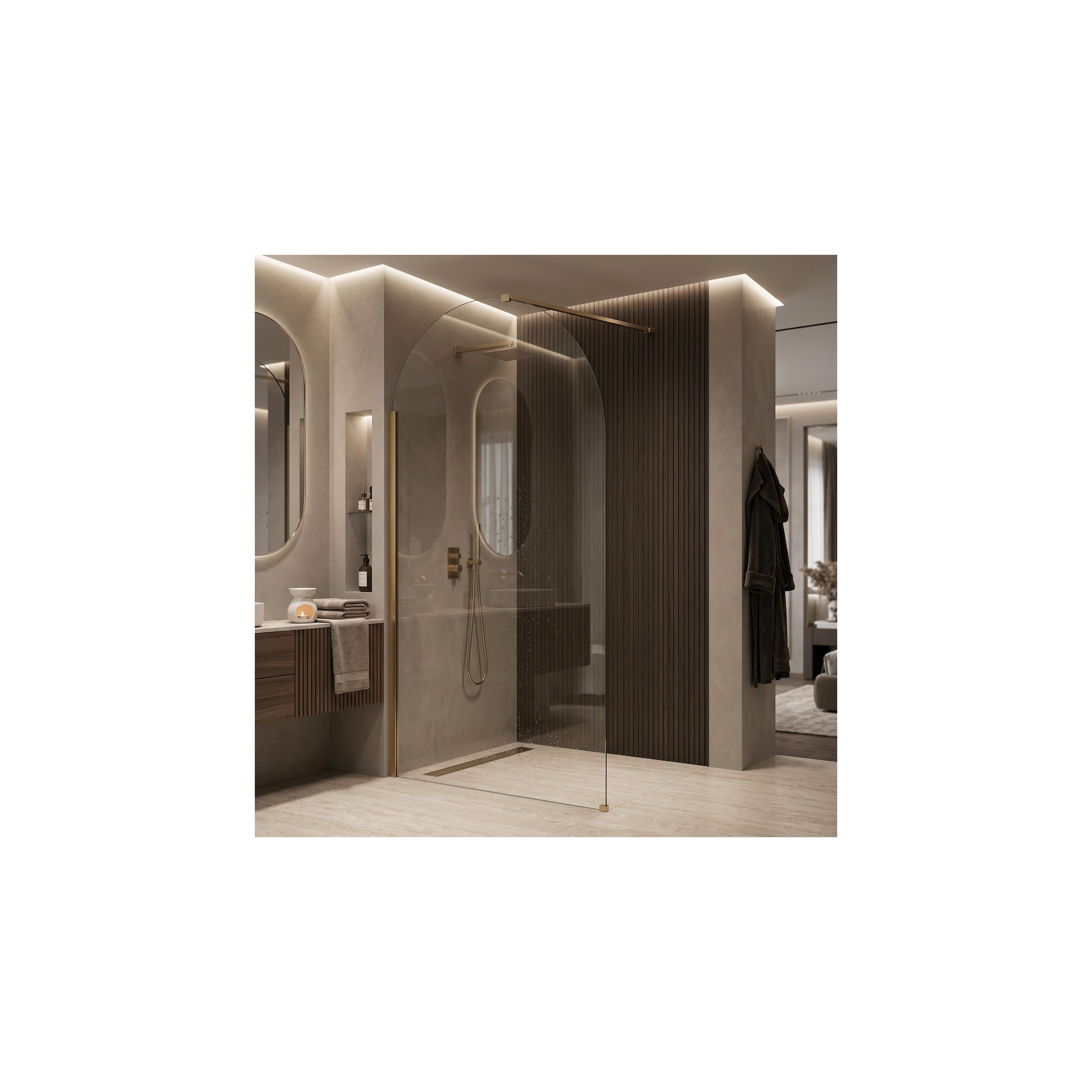 Duschvägg Rea Heaven Brush Gold 120