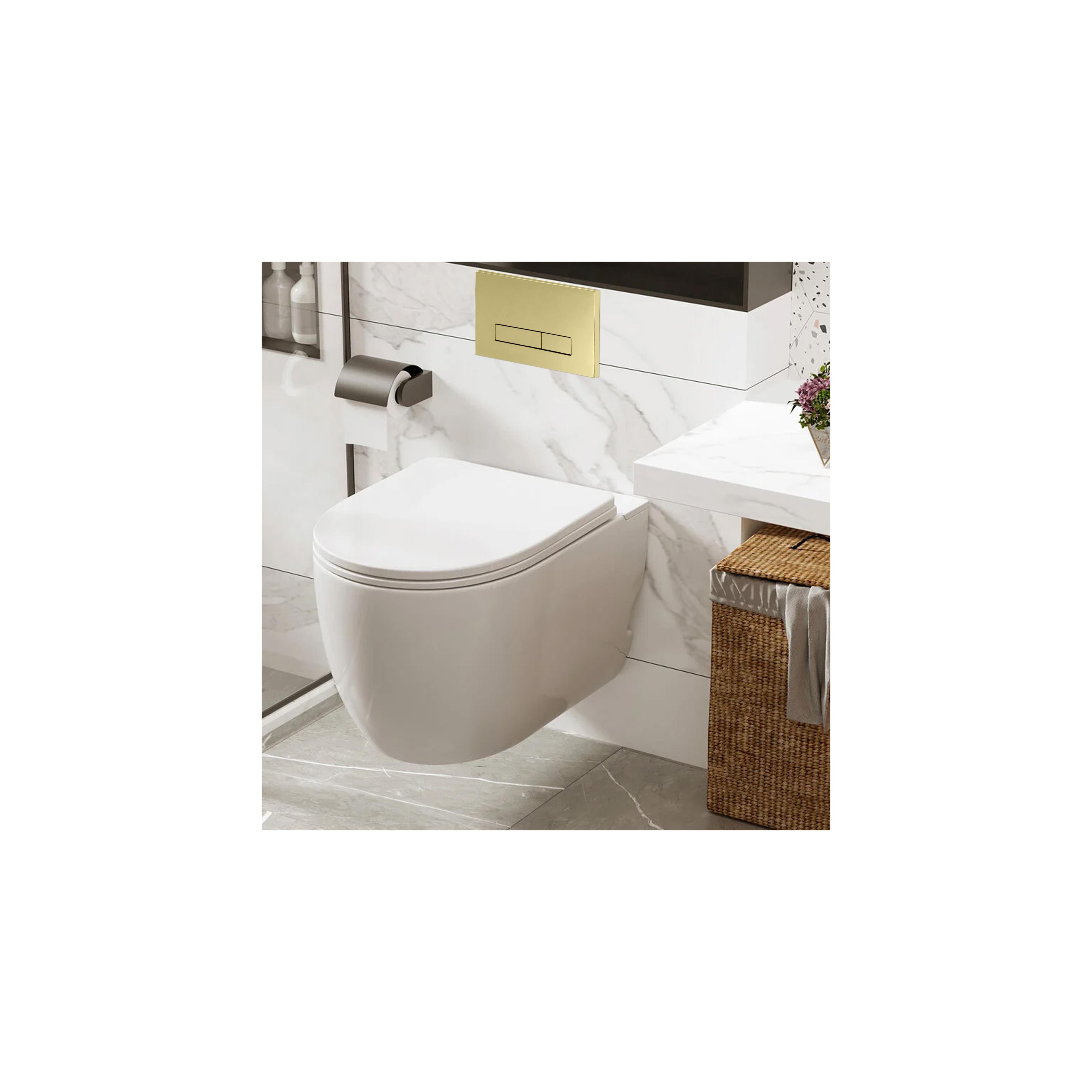 WC Toilet Flush Button H type  Gold