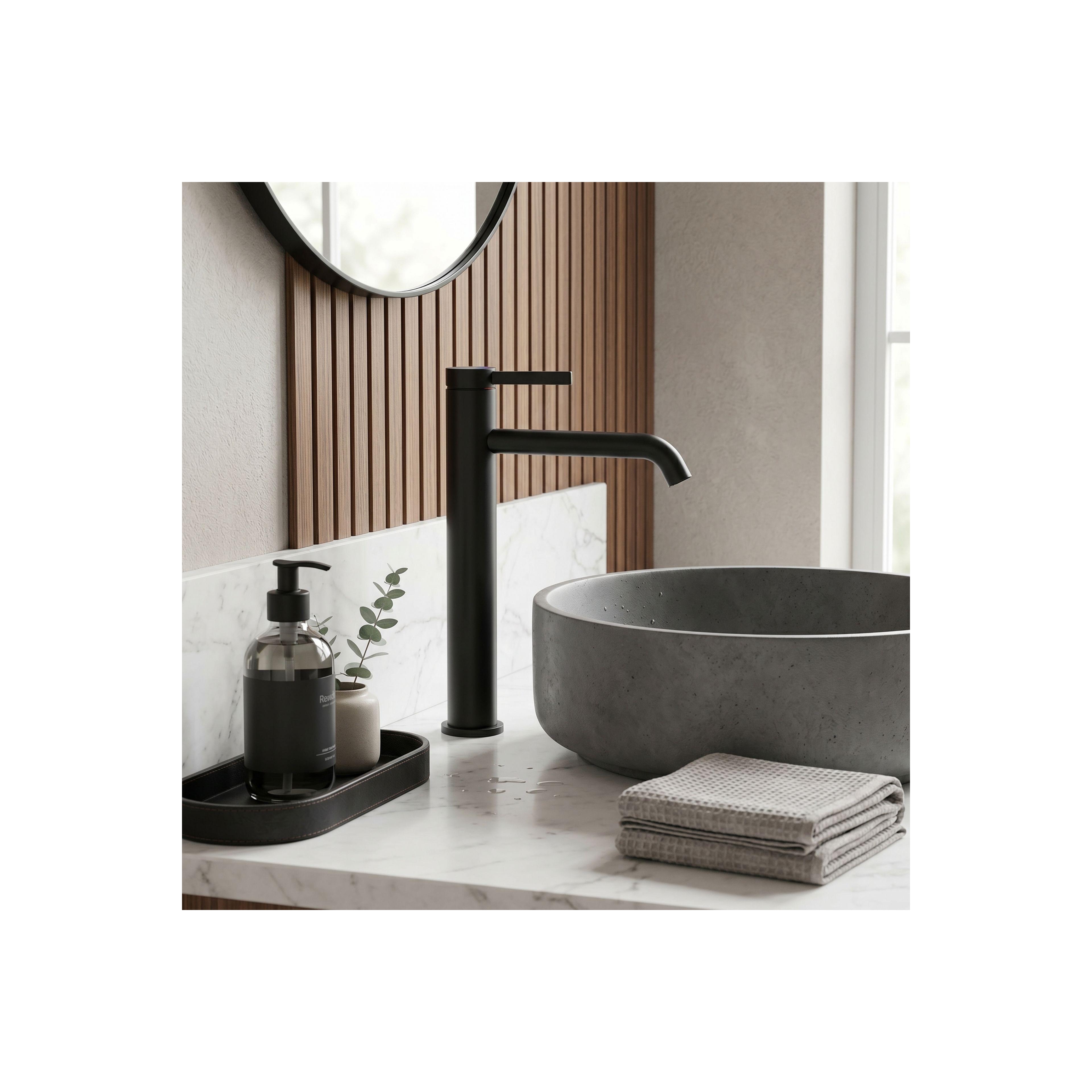 Waschbeckenarmatur Rea Rivo Black High