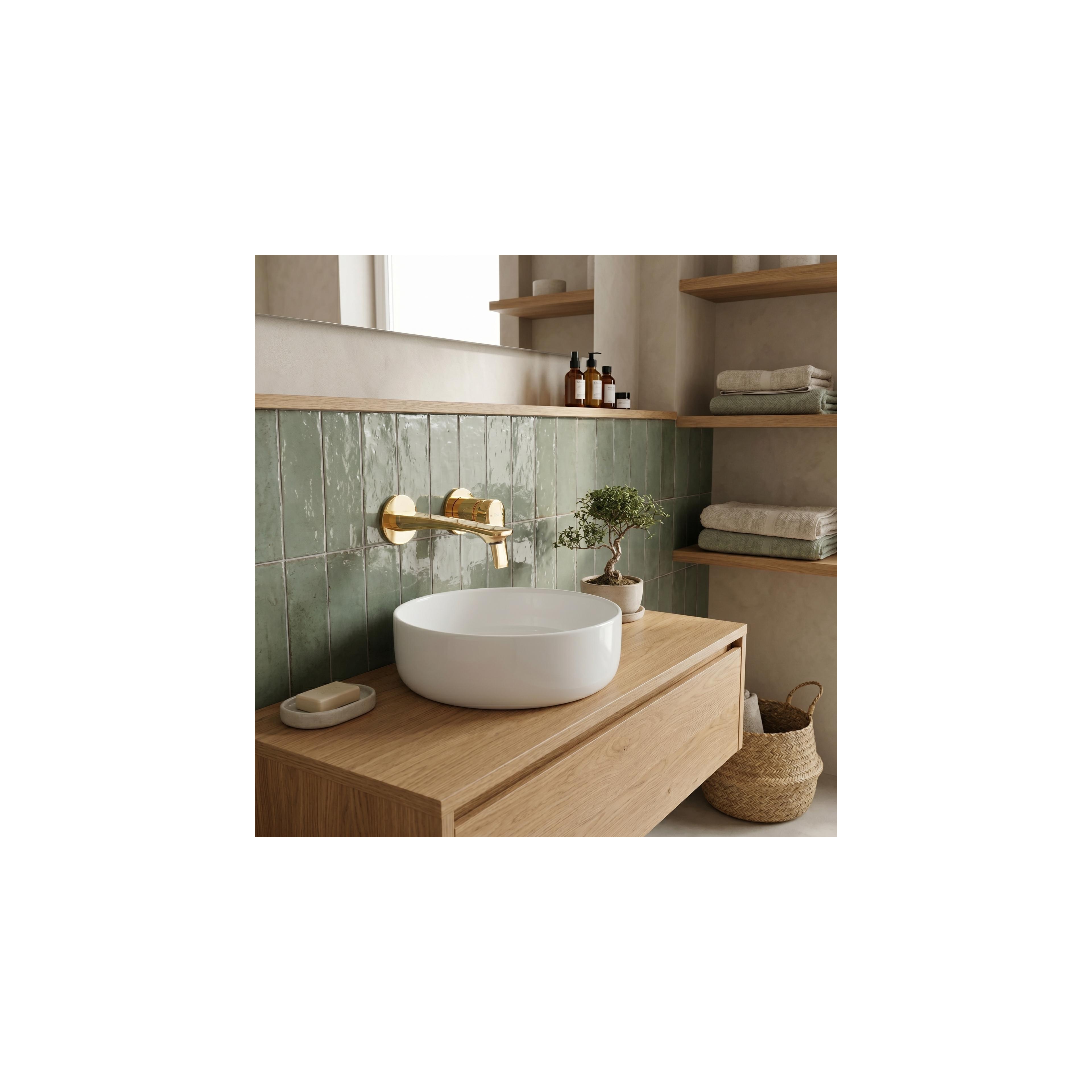 Mitigeur de lavabo encastrable REA VISION Gold + BOX