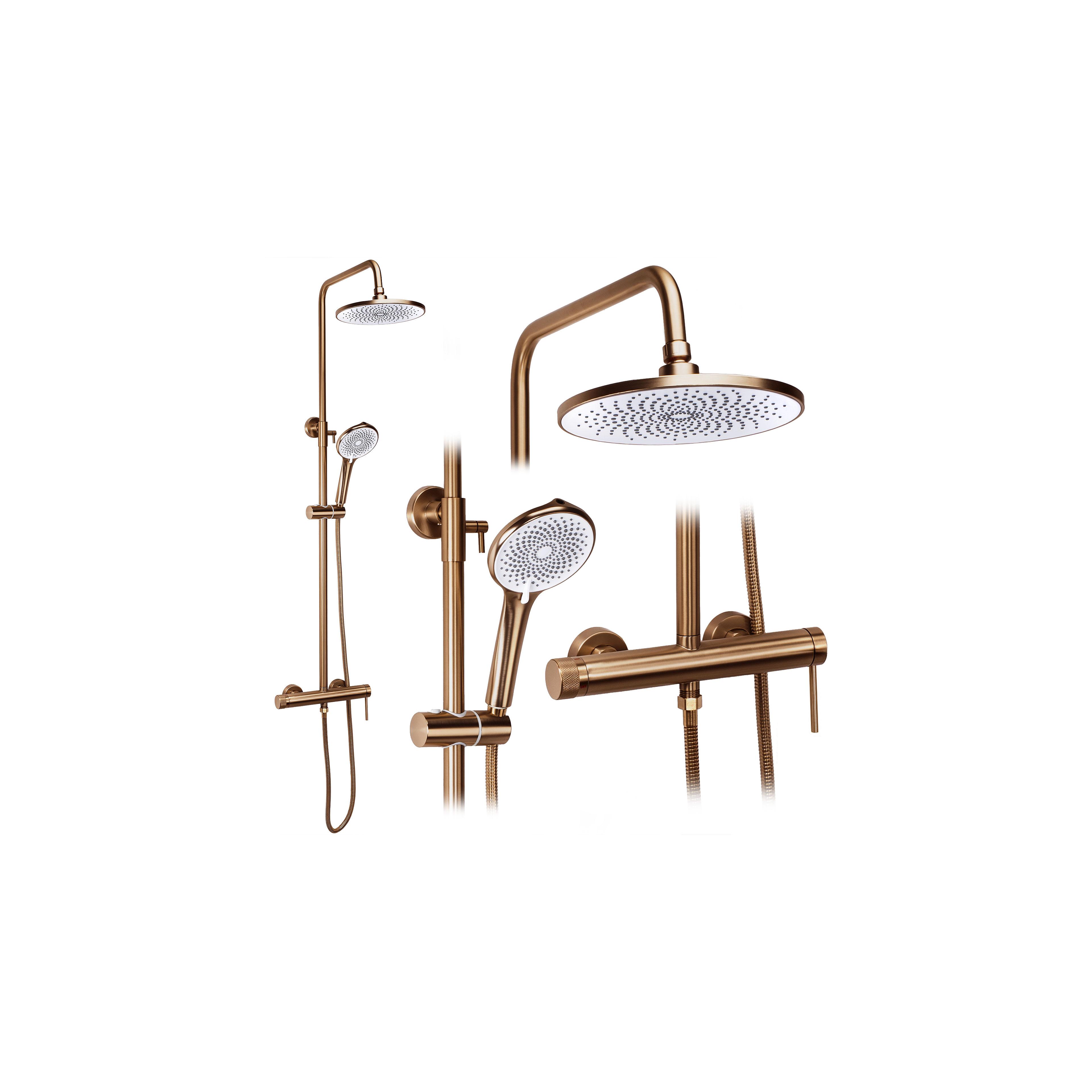 Conjunto de ducha Rea Foss Clif Brush Copper