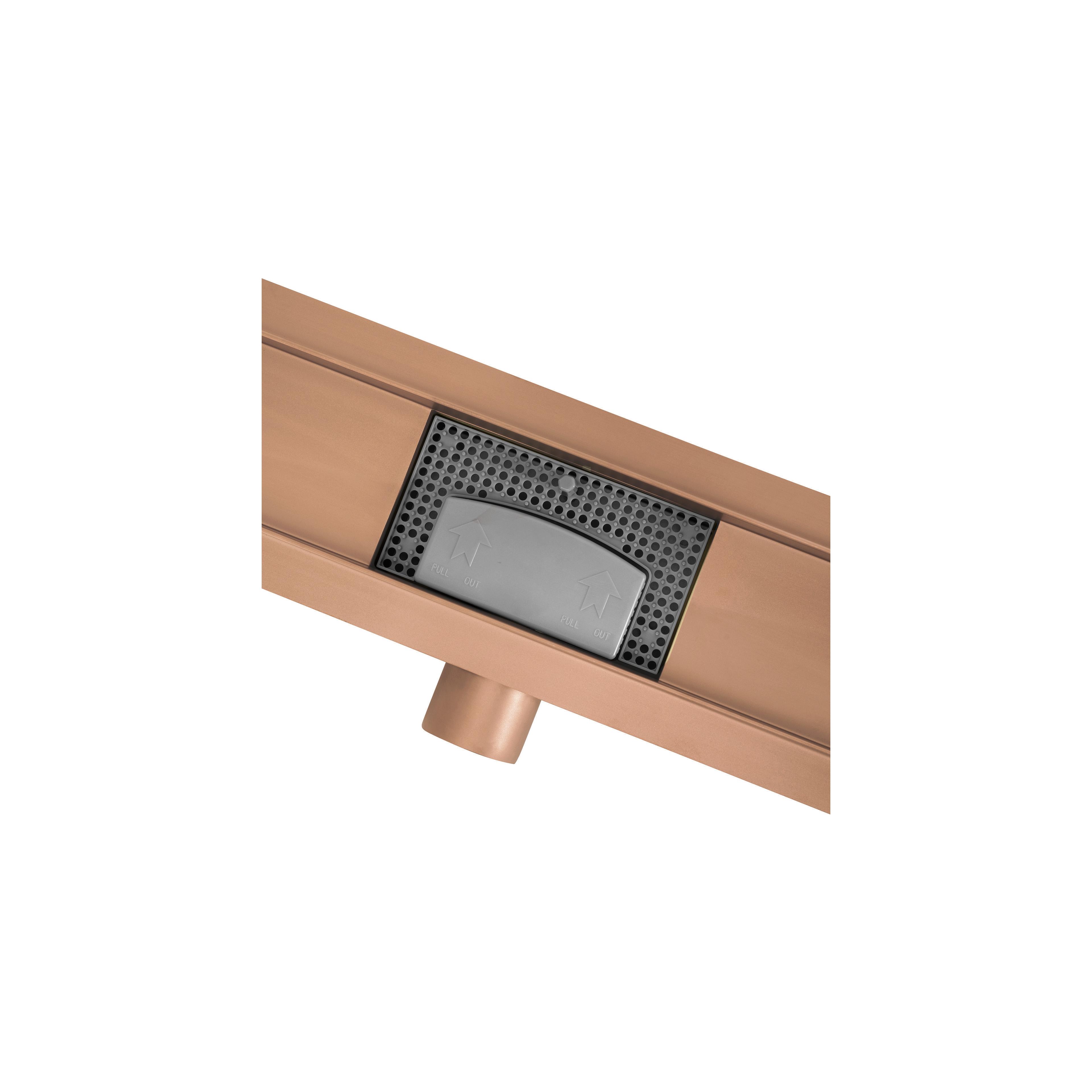 Drain linéaire Rea Neox brush copper 50