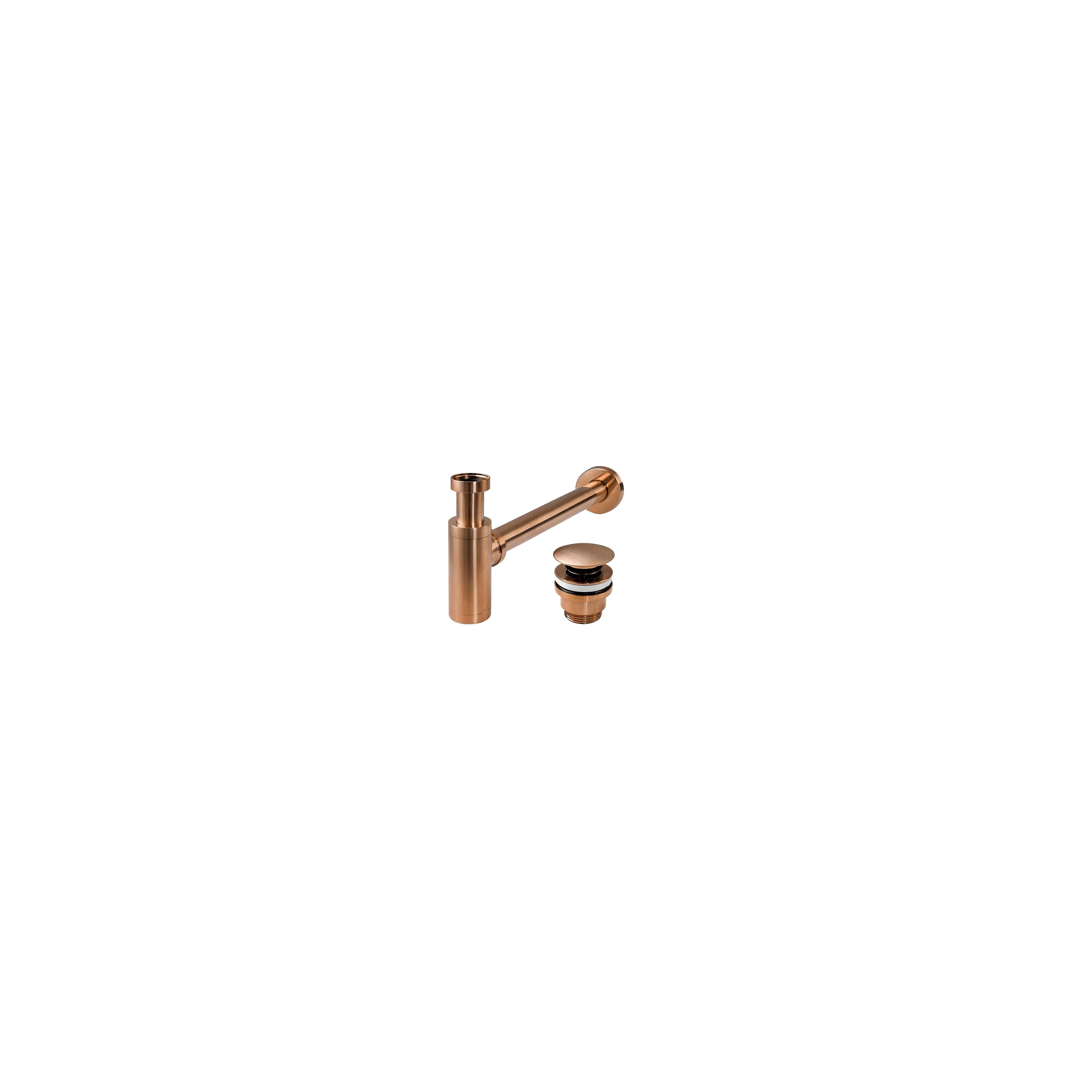 Rea pesualtaan sifoni REA COPPER MAT click-clack -tulpalla