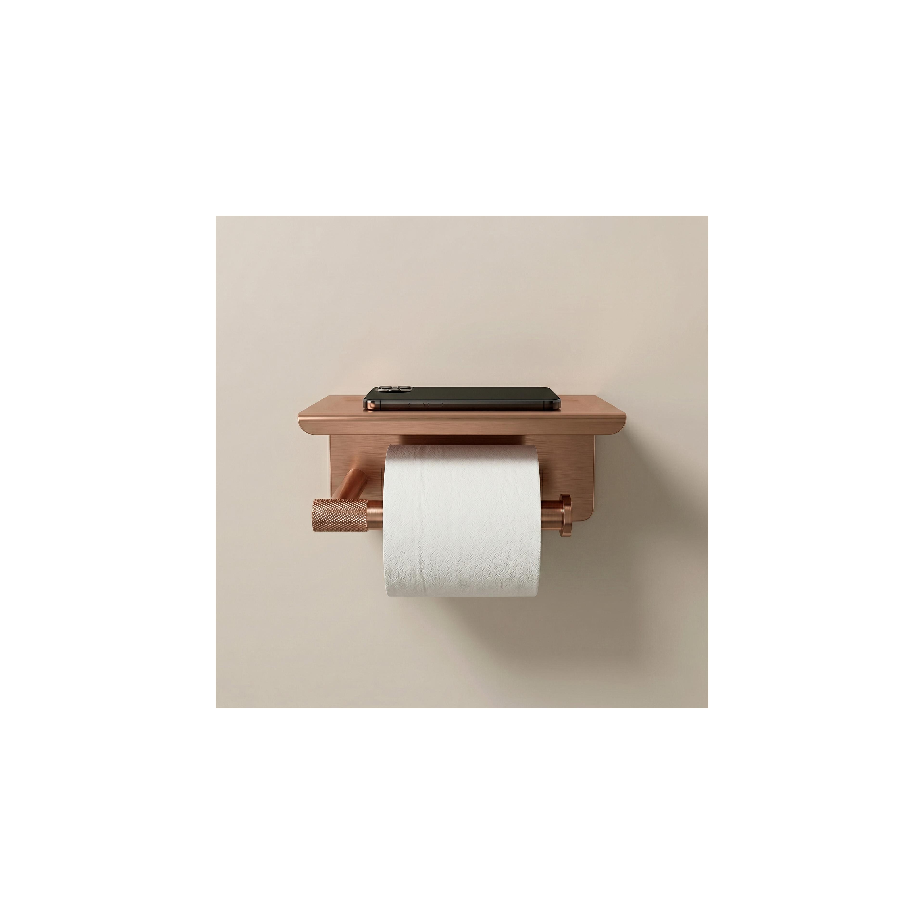 Držač toalet papira sa policom 6613 Modern Copper Brush