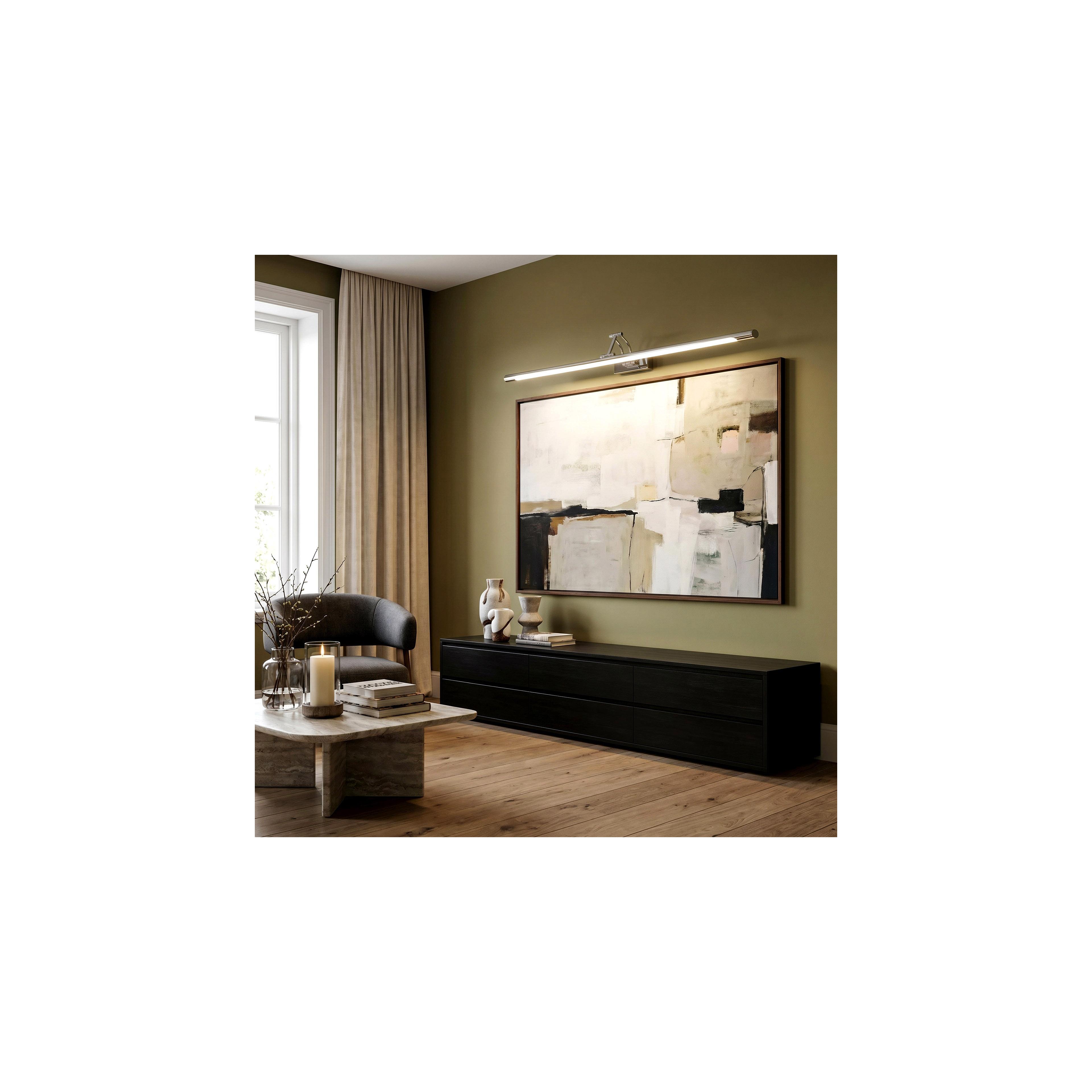 Badrum vägg LED-lampa SWE018-1W 80cm Chrome