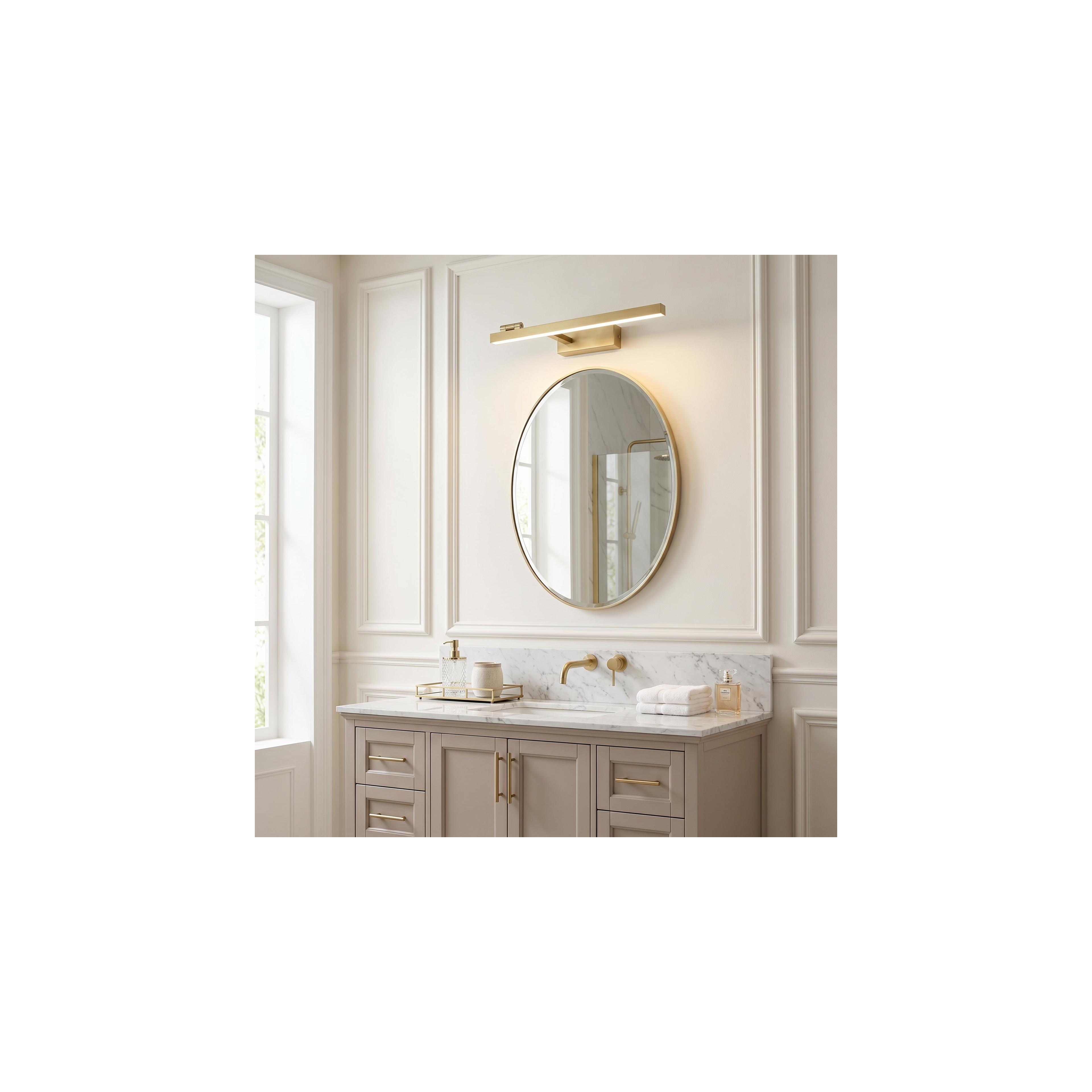 Vannitoa seina LED-valgusti SWE031-1W 40cm Brush Gold