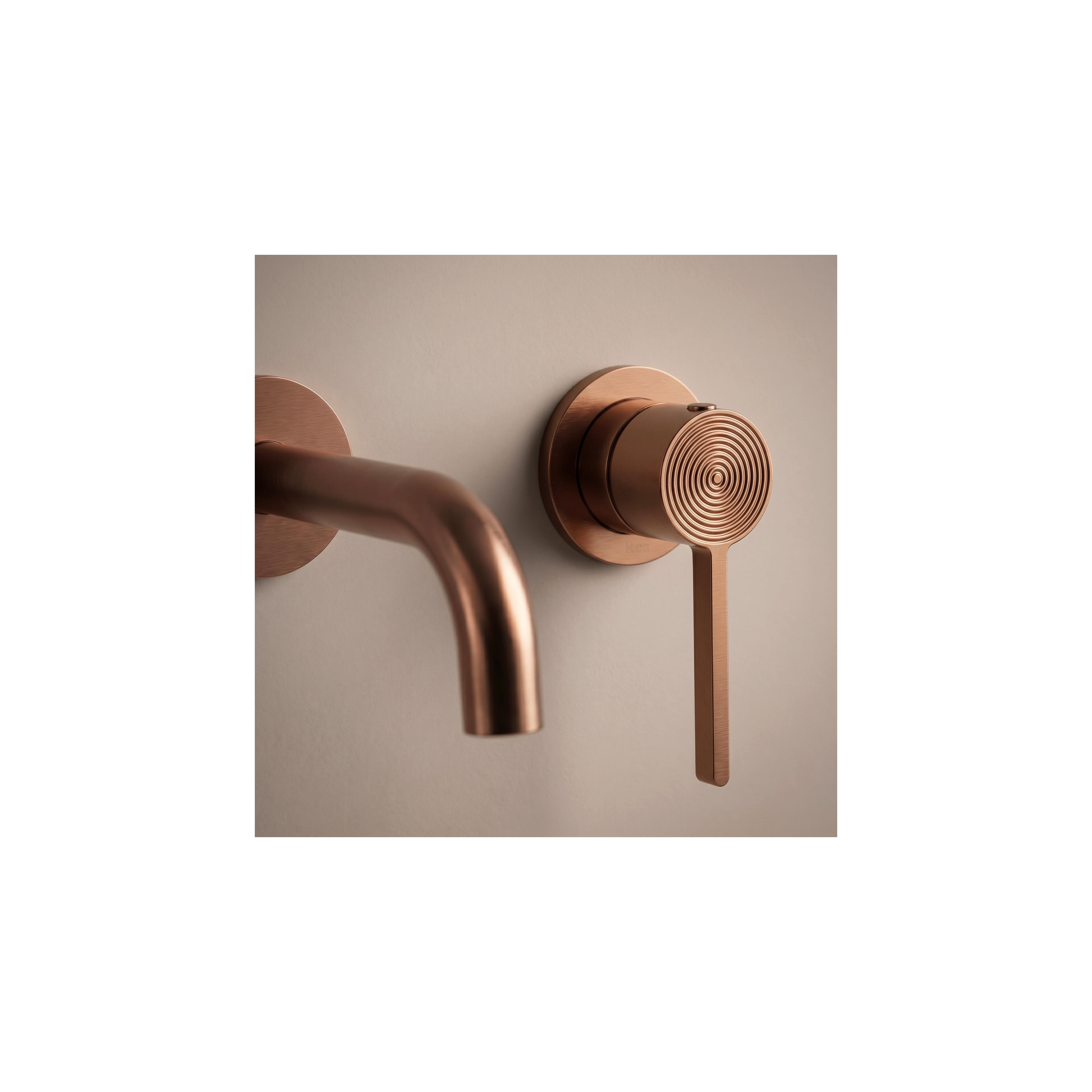 Inbyggd tvättställsblandare Rea Foster Brush Copper